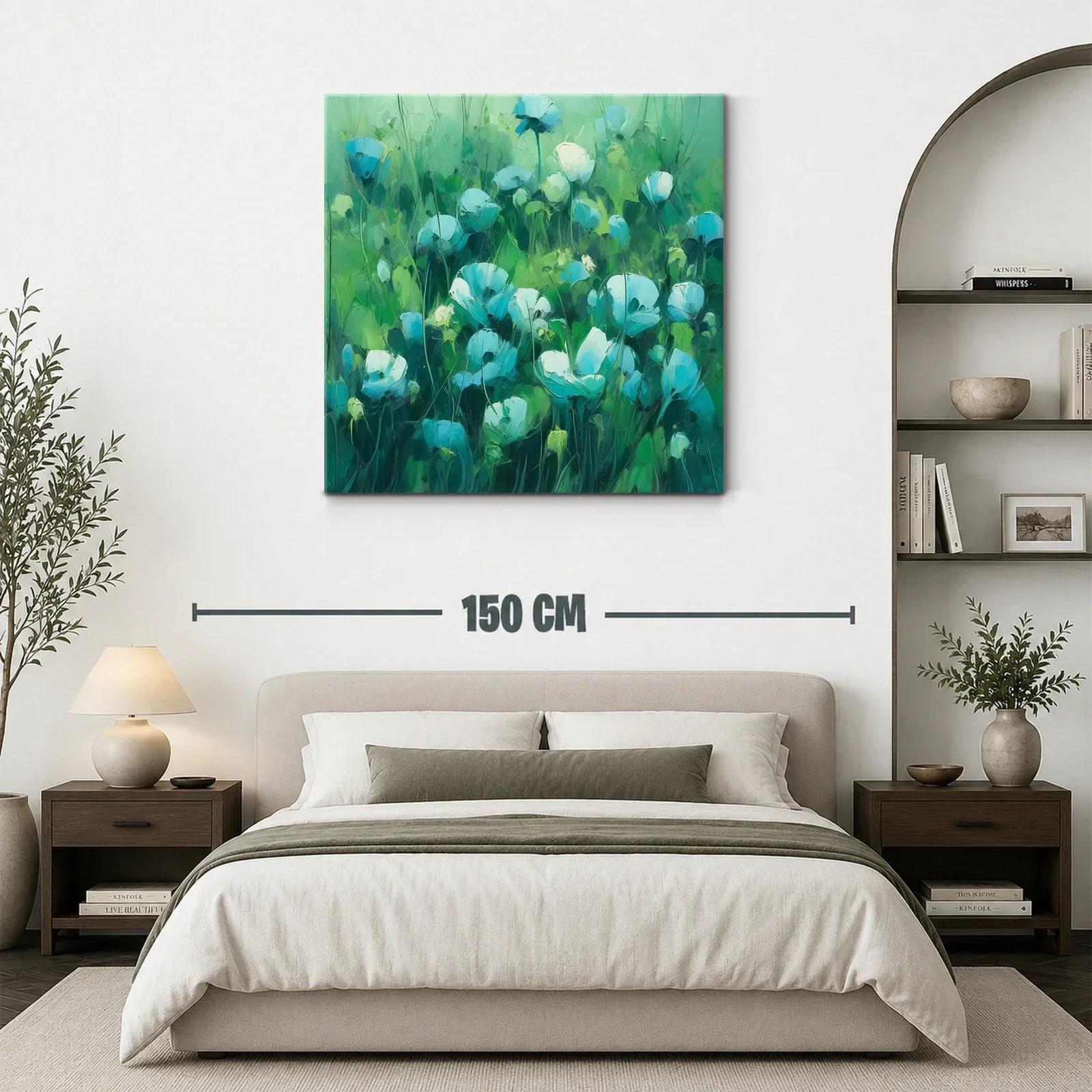 Ramo de flores en tonos verdes y azules vibrantes — miniatura 3