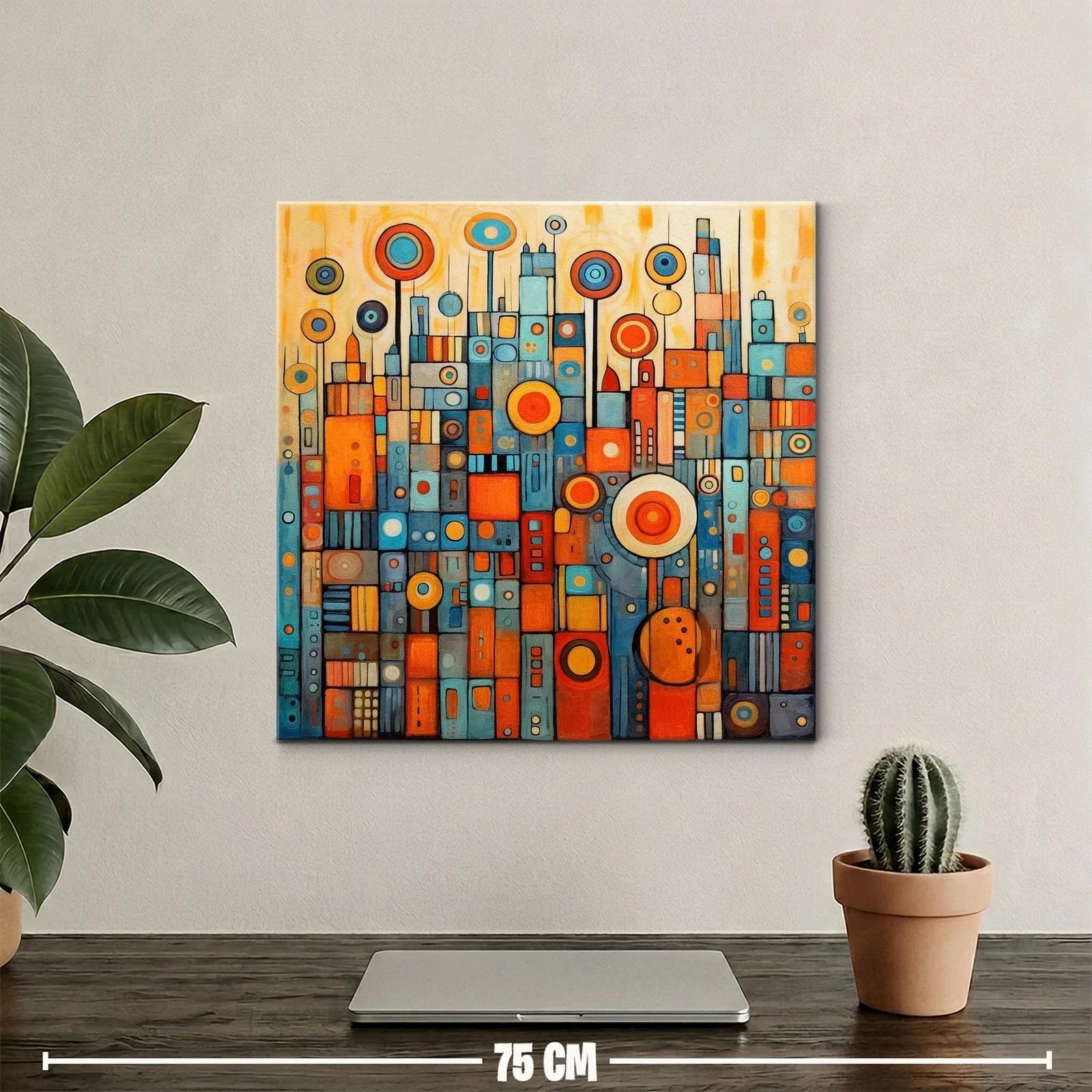 Composición abstracta con formas geométricas y tonos cálidos — miniatura 2