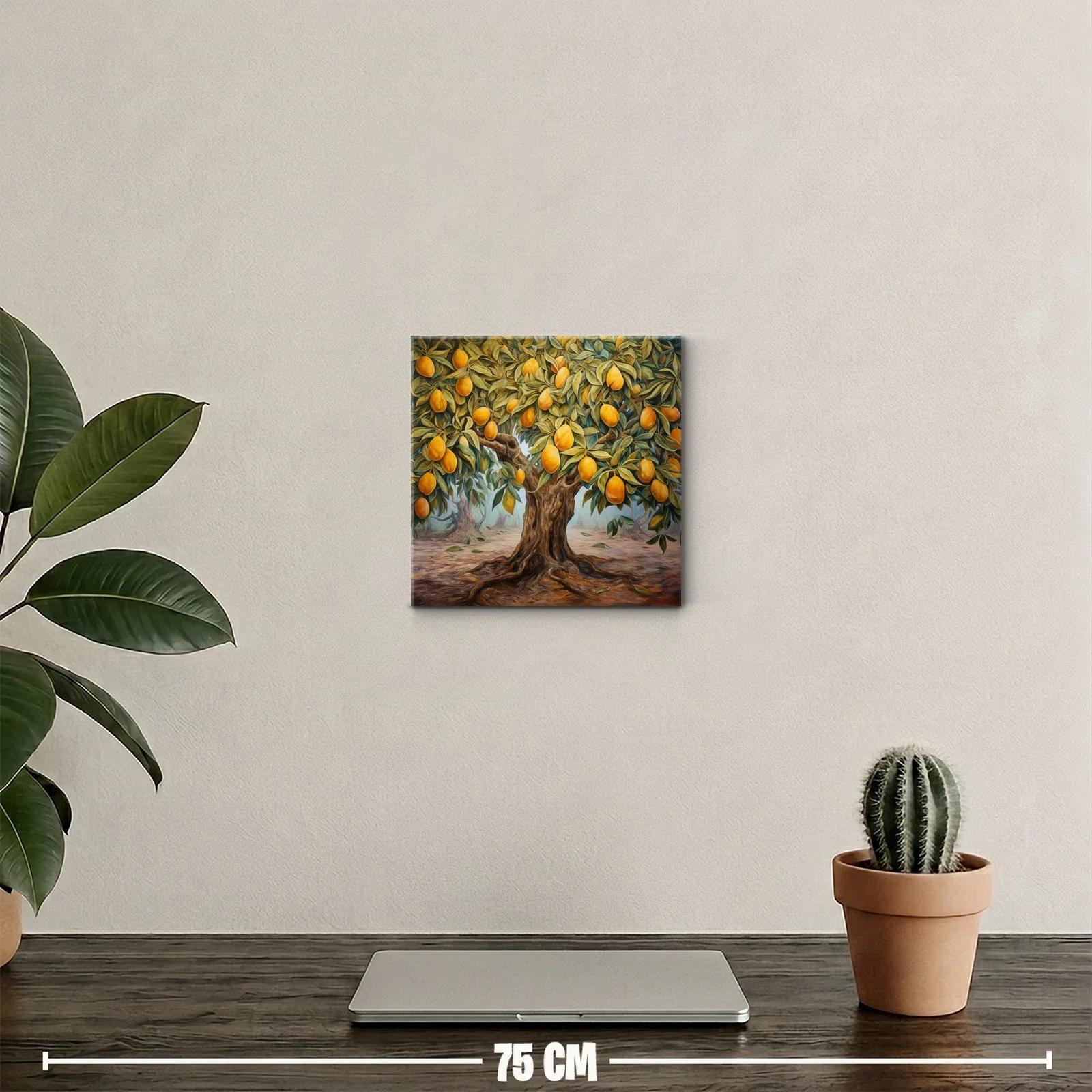 Árbol cargado de frutas vibrantes en paisaje sereno — miniatura 2