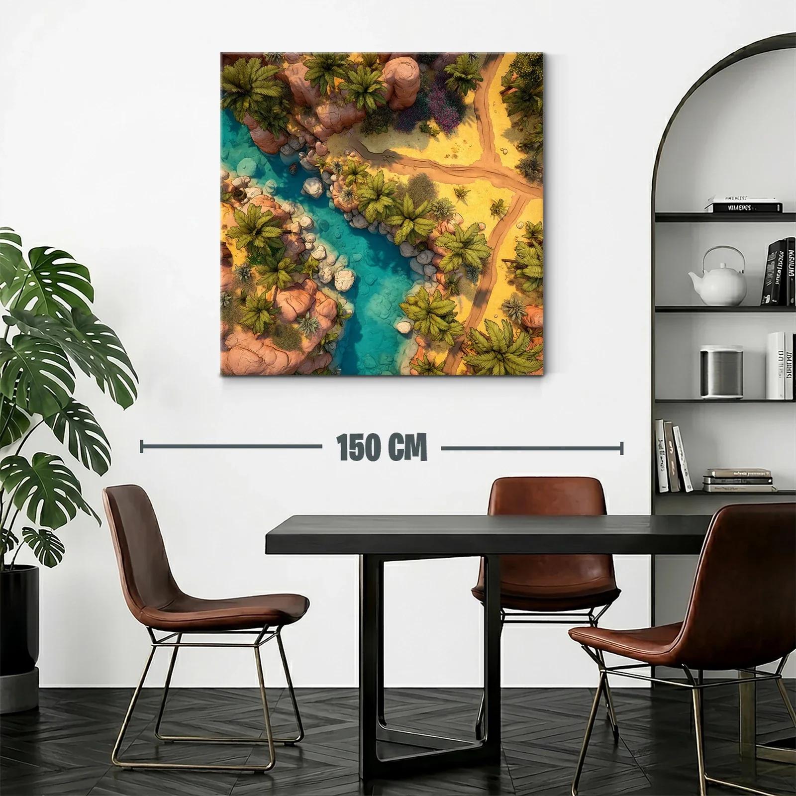 Paisaje natural con río turquesa y vegetación exuberante — miniatura 2