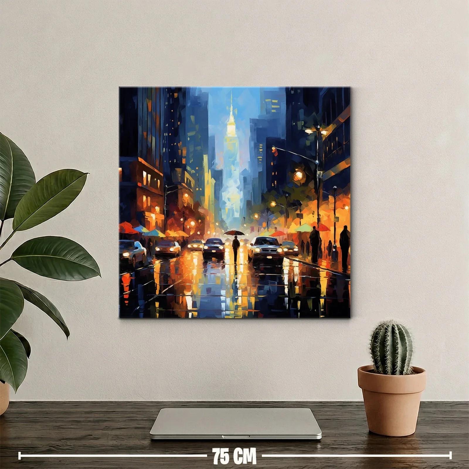 Atardecer Urbano con Reflejos y Luces Vibrantes — miniatura 2