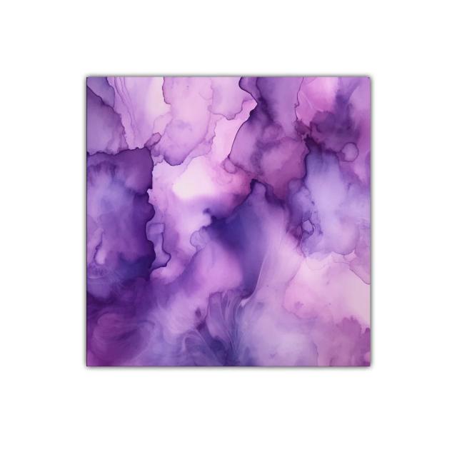 Cuadro decorativo con tonos suaves y abstractos en púrpura