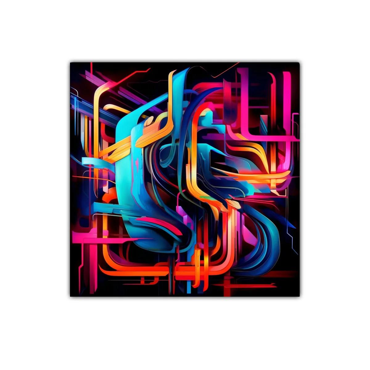 Composición abstracta vibrante con formas dinámicas y colores intensos — imagen principal