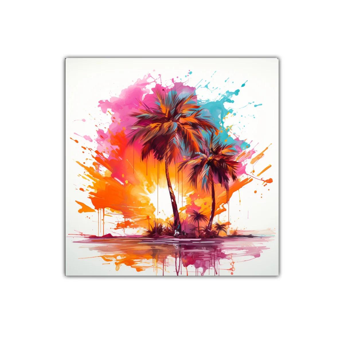 Palmeras exóticas con vibrante explosión de color — imagen principal