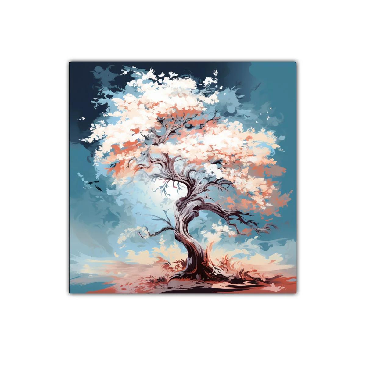 Árbol de colores suaves en paisaje etéreo — imagen principal