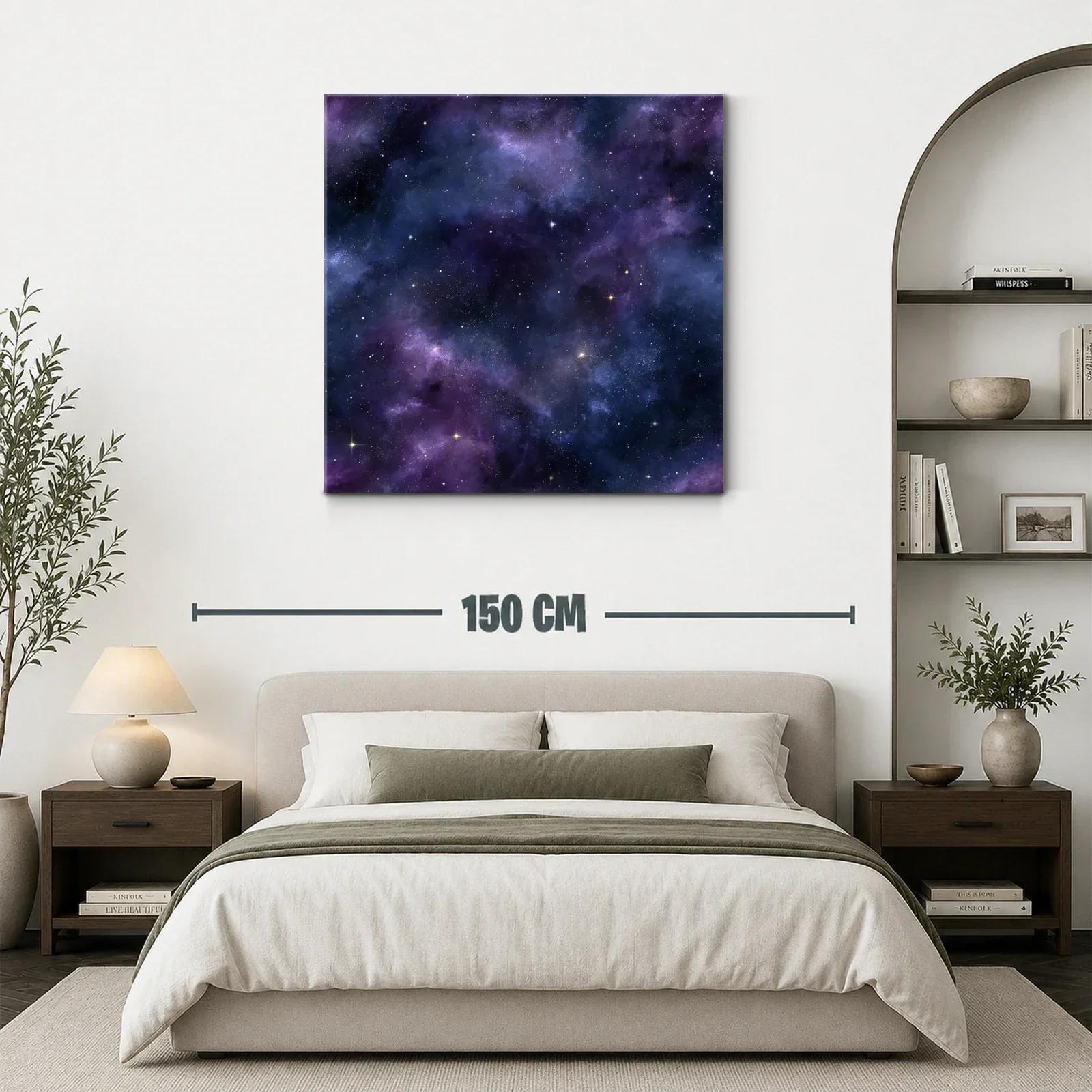 Cuadro de galaxia con tonos morados y azul oscuro — miniatura 3