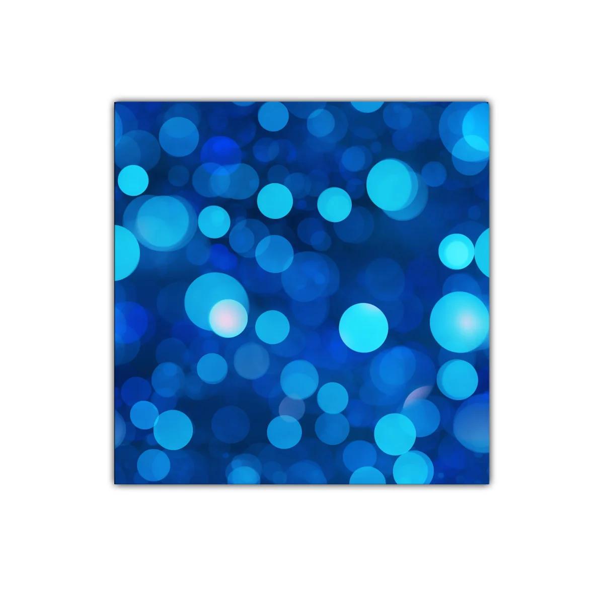 Cuadro abstracto con círculos azules en distintas tonalidades — imagen principal
