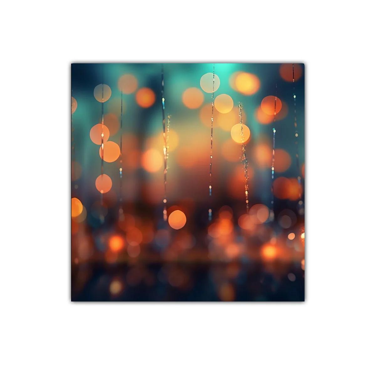 Luces abstractas cálidas para ambiente acogedor y moderno