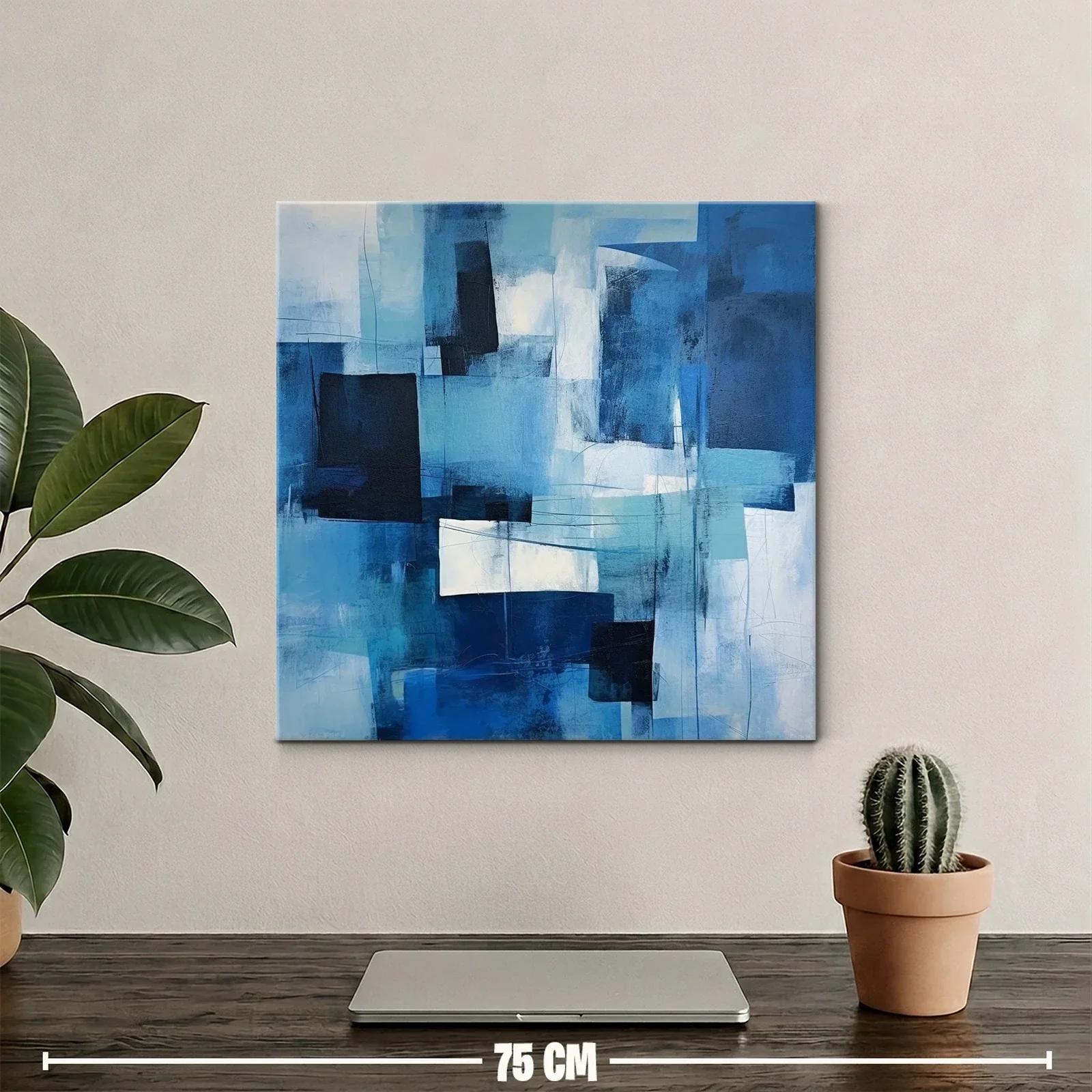 Composición abstracta en tonos azules y blancos — miniatura 2