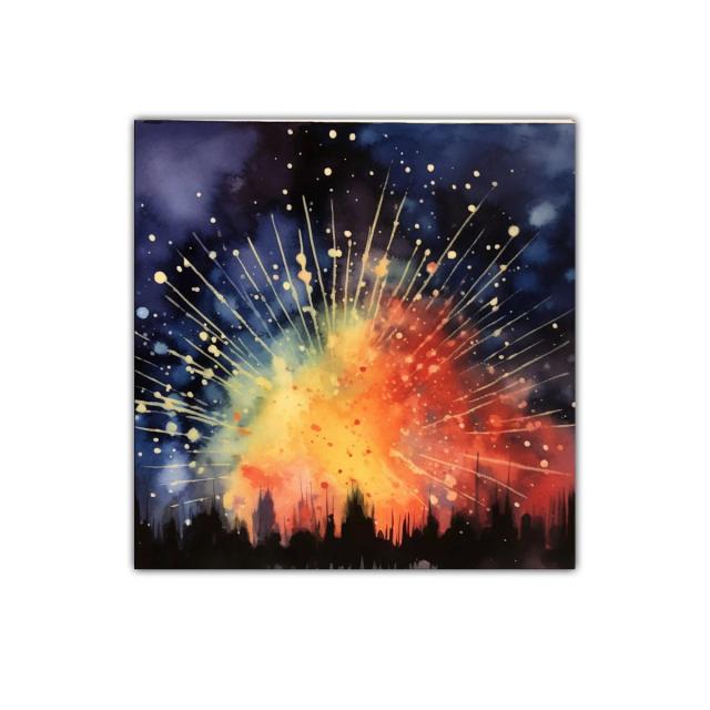 Explosión de color vibrante y luz en el cielo nocturno