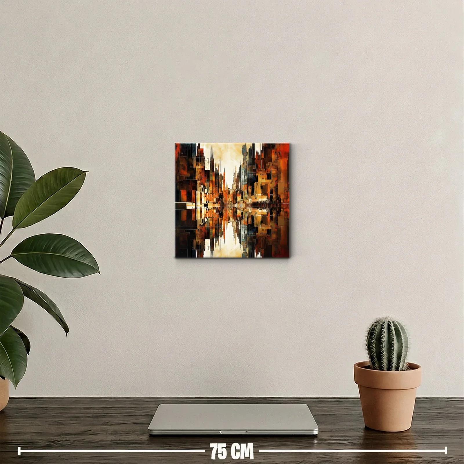 Impactante composición abstracta en tonos cálidos urbanos — miniatura 2