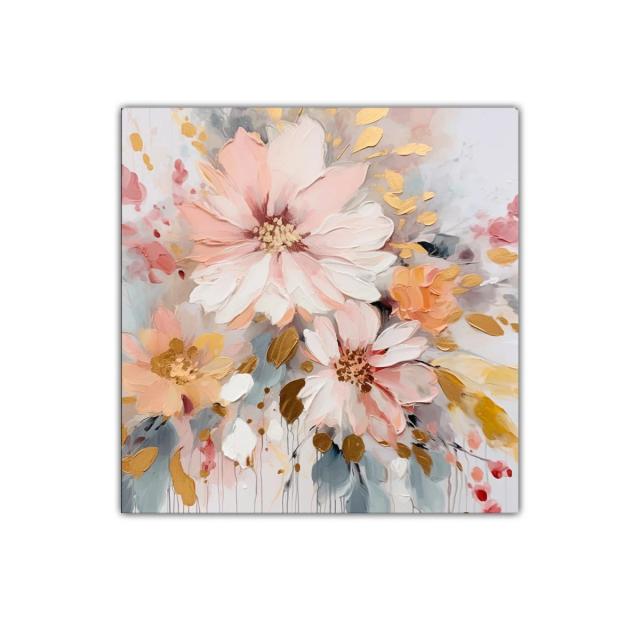 Elegancia floral en tonos pastel con detalles dorados