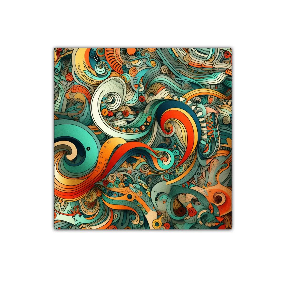 Composición abstracta de formas dinámicas y colores vibrantes — imagen principal