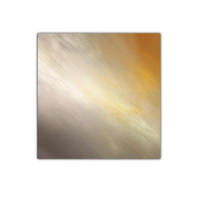 Cuadro abstracto con tonos cálidos y neutros difuminados