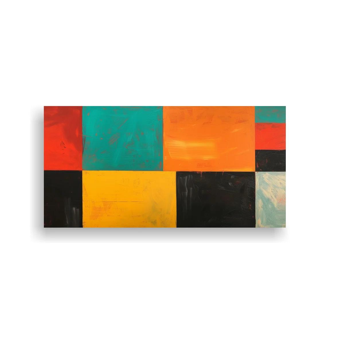 Cuadro de bloques de color con pinceladas visibles — imagen principal