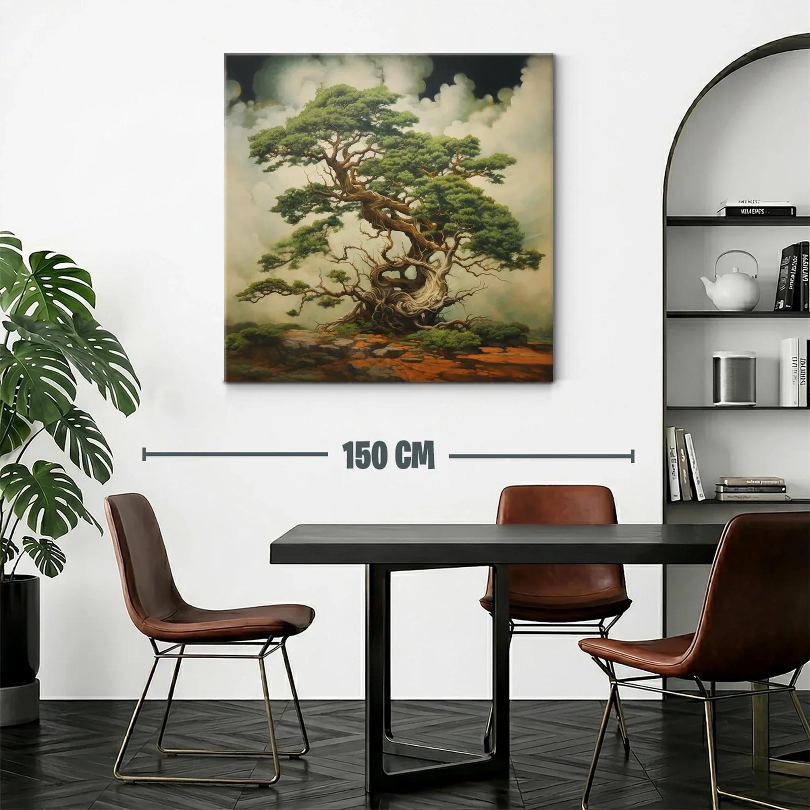 Majestuoso árbol antiguo con ramajes enredados y follaje verde — miniatura 2