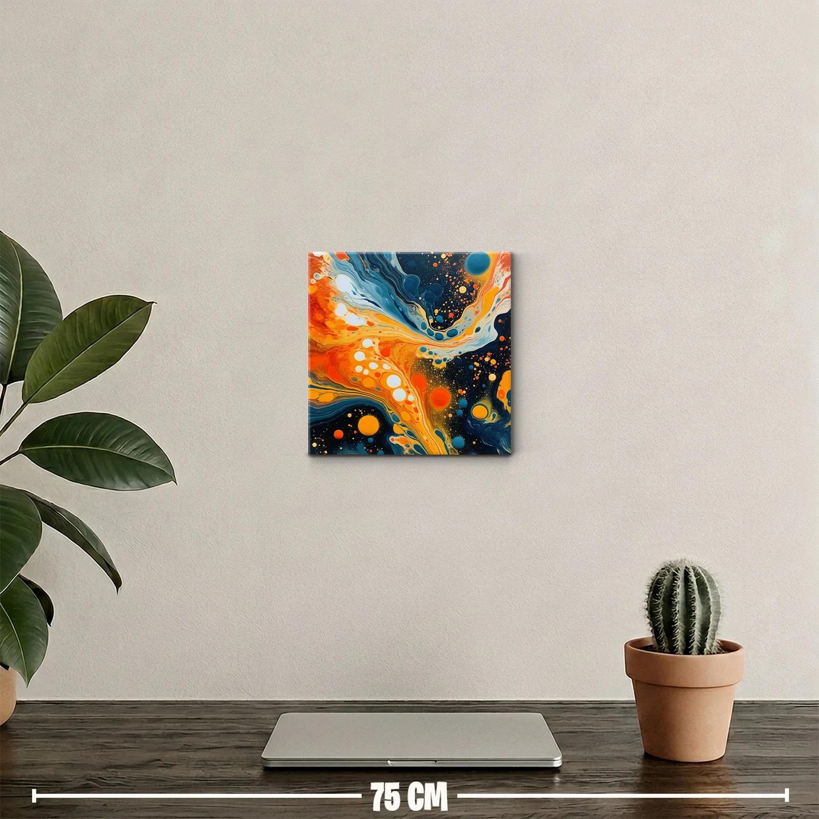 Cuadro abstracto con vibrantes formas y colores dinámicos — miniatura 2