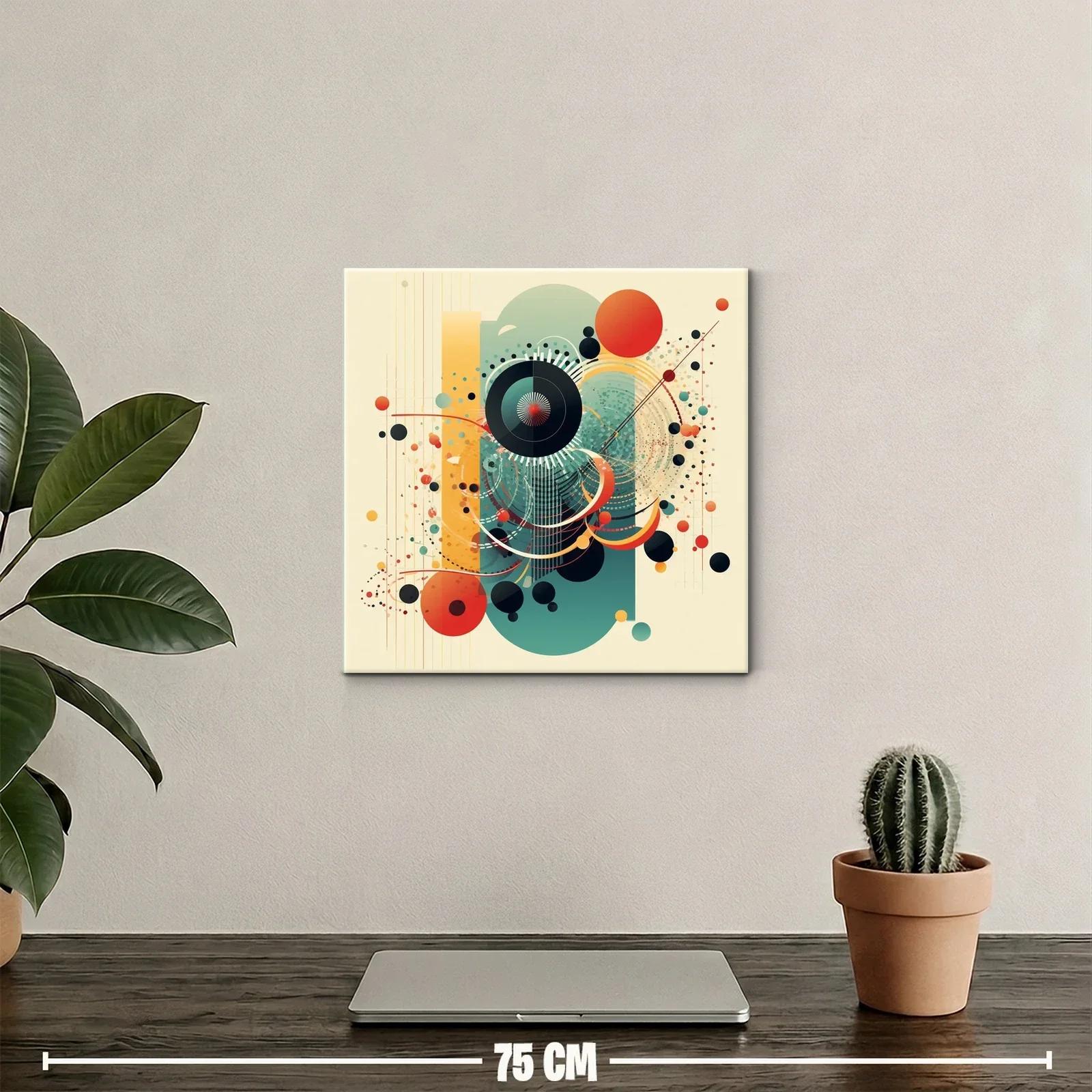 Composición abstracta con formas geométricas y tonos cálidos — miniatura 2