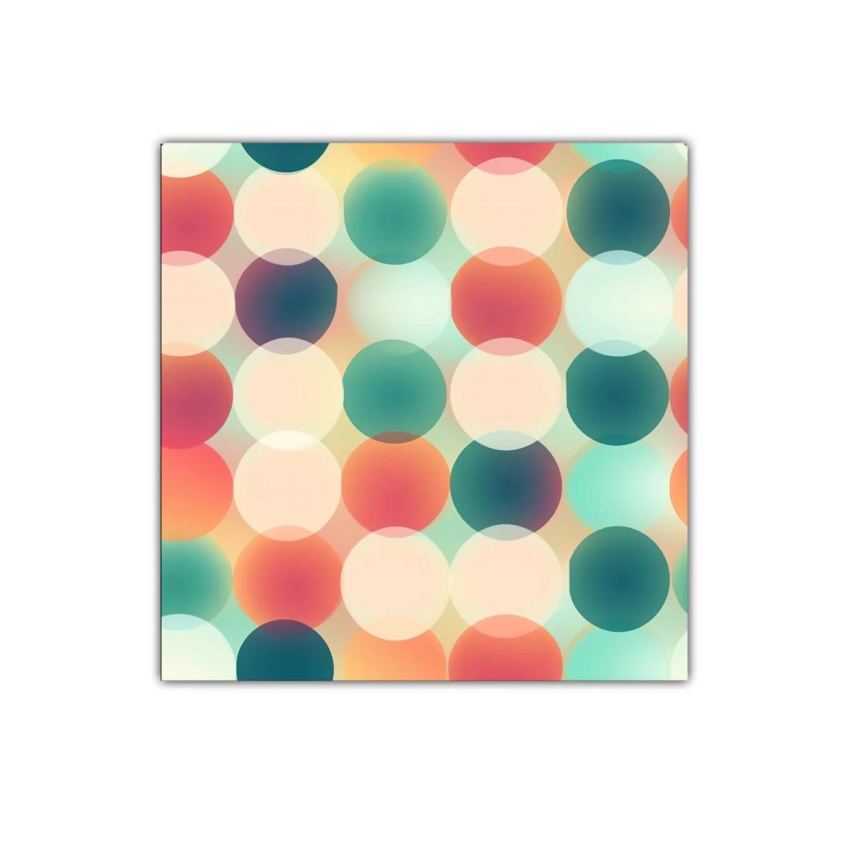 Cuadro decorativo con patrón de círculos difuminados multicolor — imagen principal