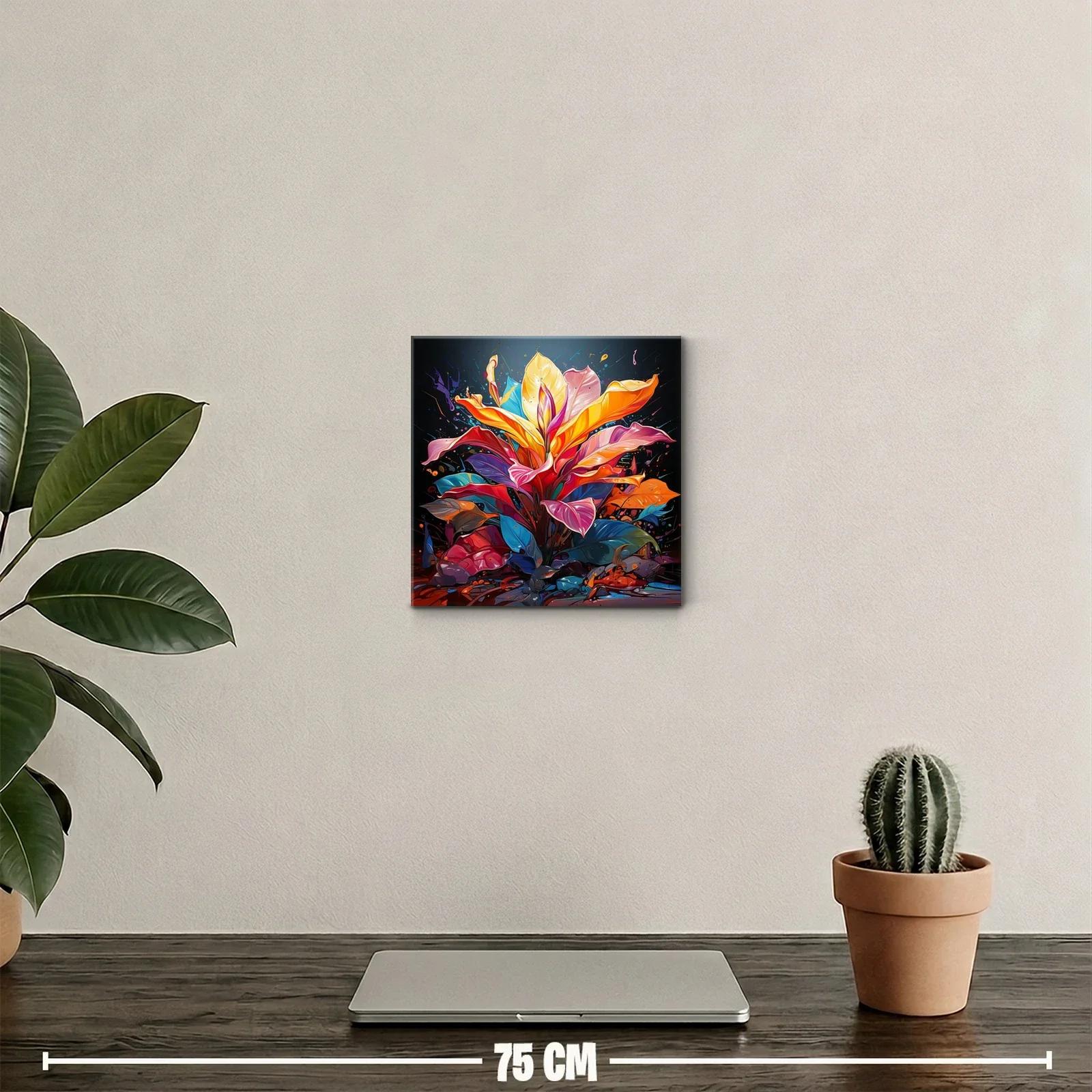 Explosión de colores vibrantes con motivo floral moderno — miniatura 2