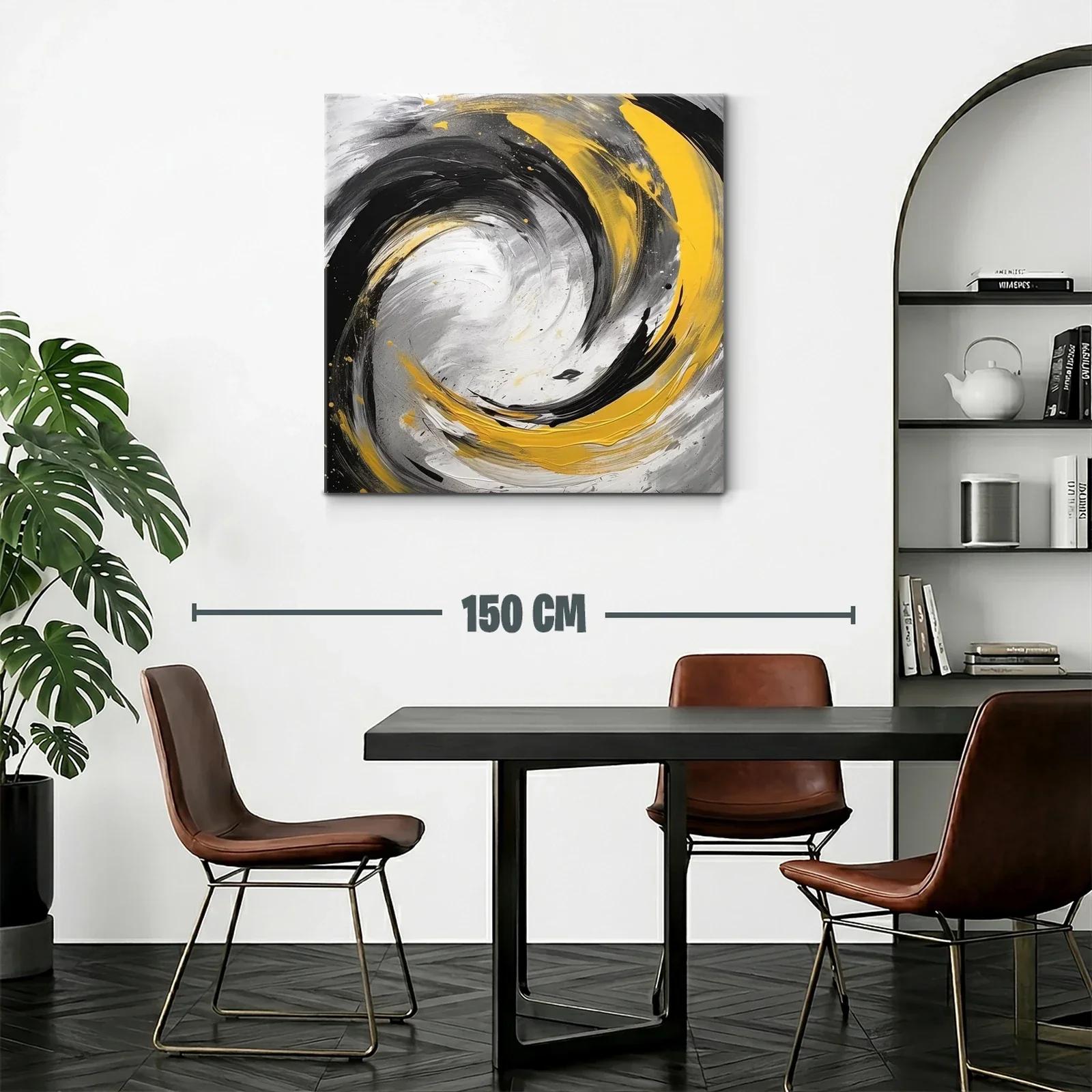 Cuadro abstracto con energía y movimiento vibrante — miniatura 2