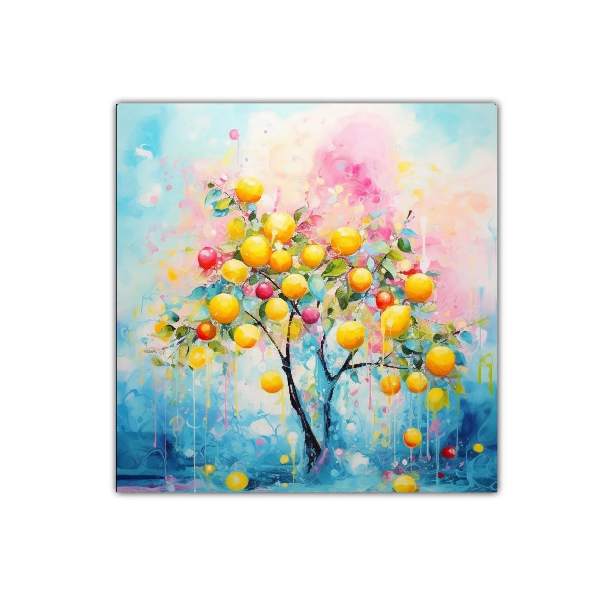 Árbol frutal con tonos vibrantes y atmósfera luminosa — imagen principal