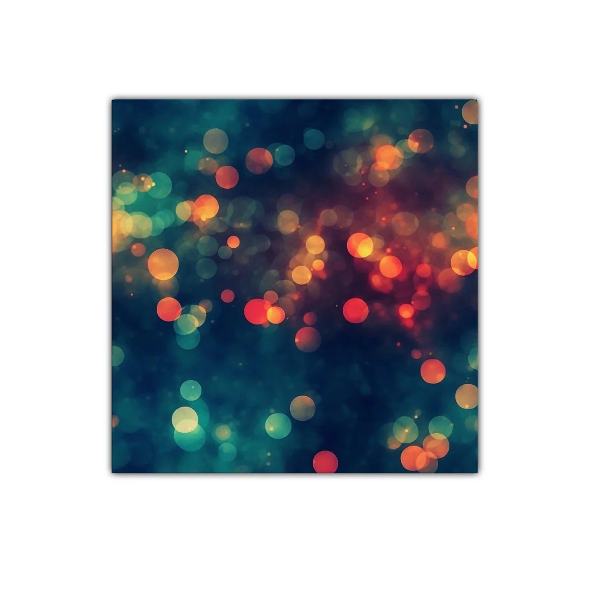 Cuadro decorativo de luces difusas en tonos cálidos y fríos — miniatura 1