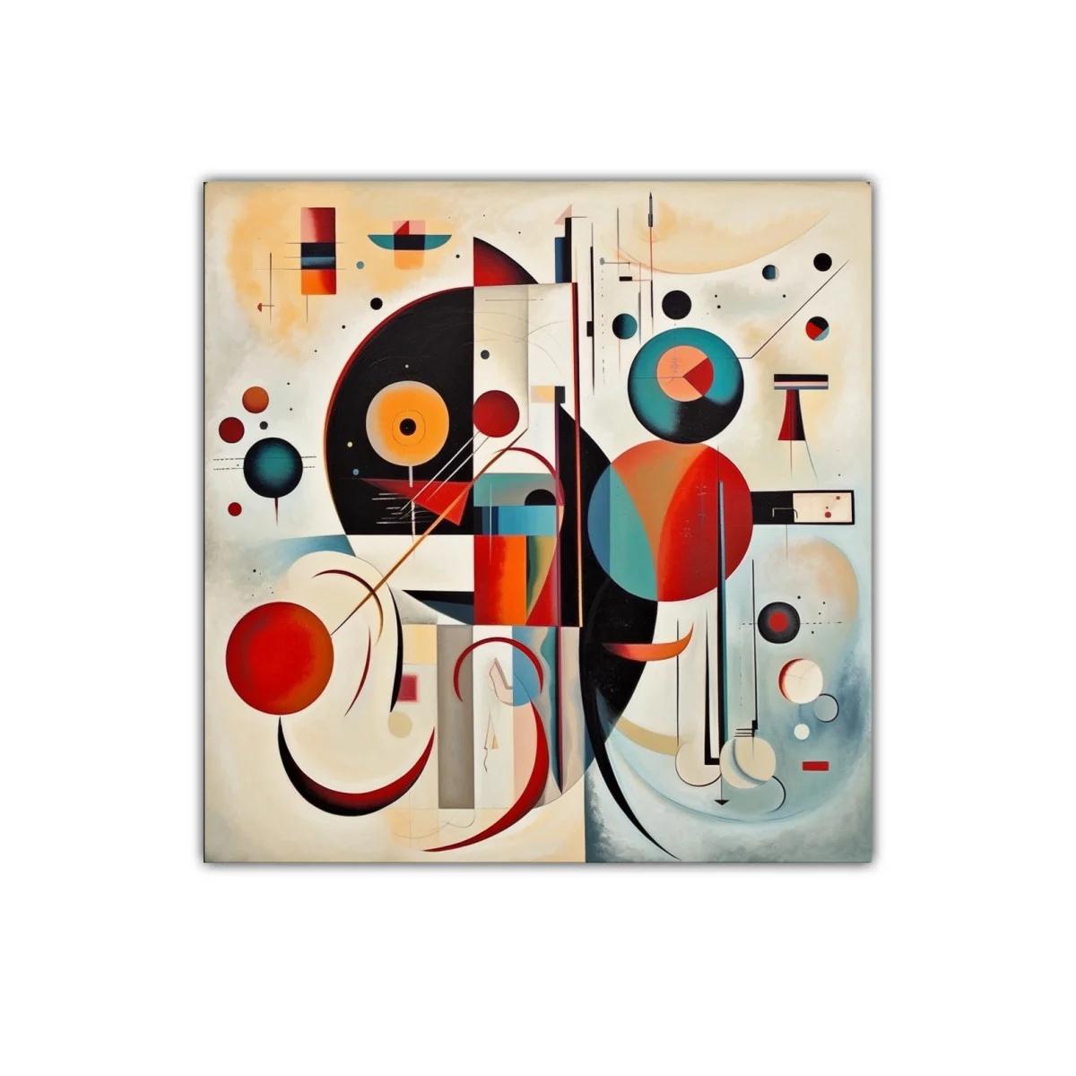 Composición abstracta con formas geométricas y colores vibrantes — imagen principal