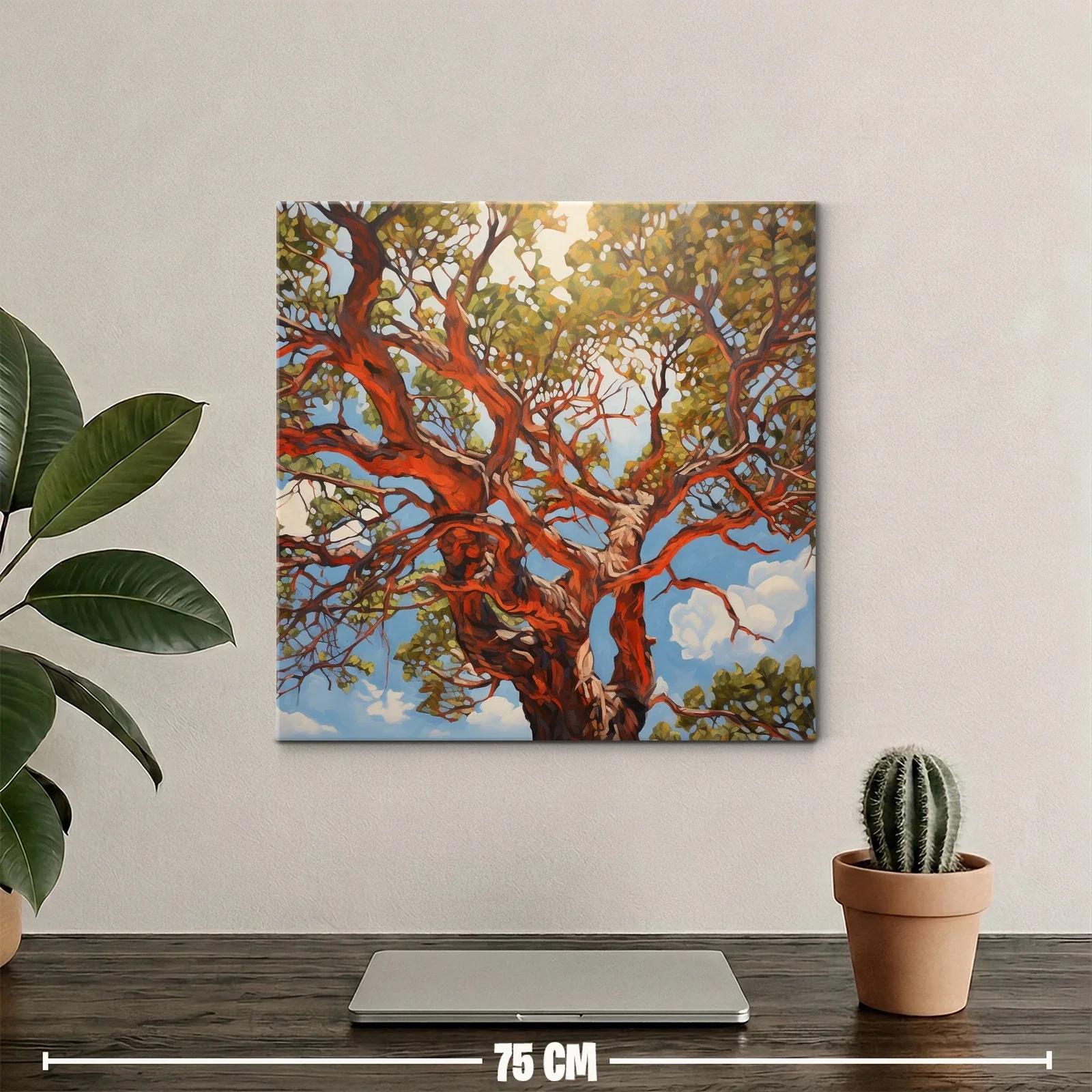 Majestuoso árbol con ramas entrelazadas bajo cielo azul — miniatura 2