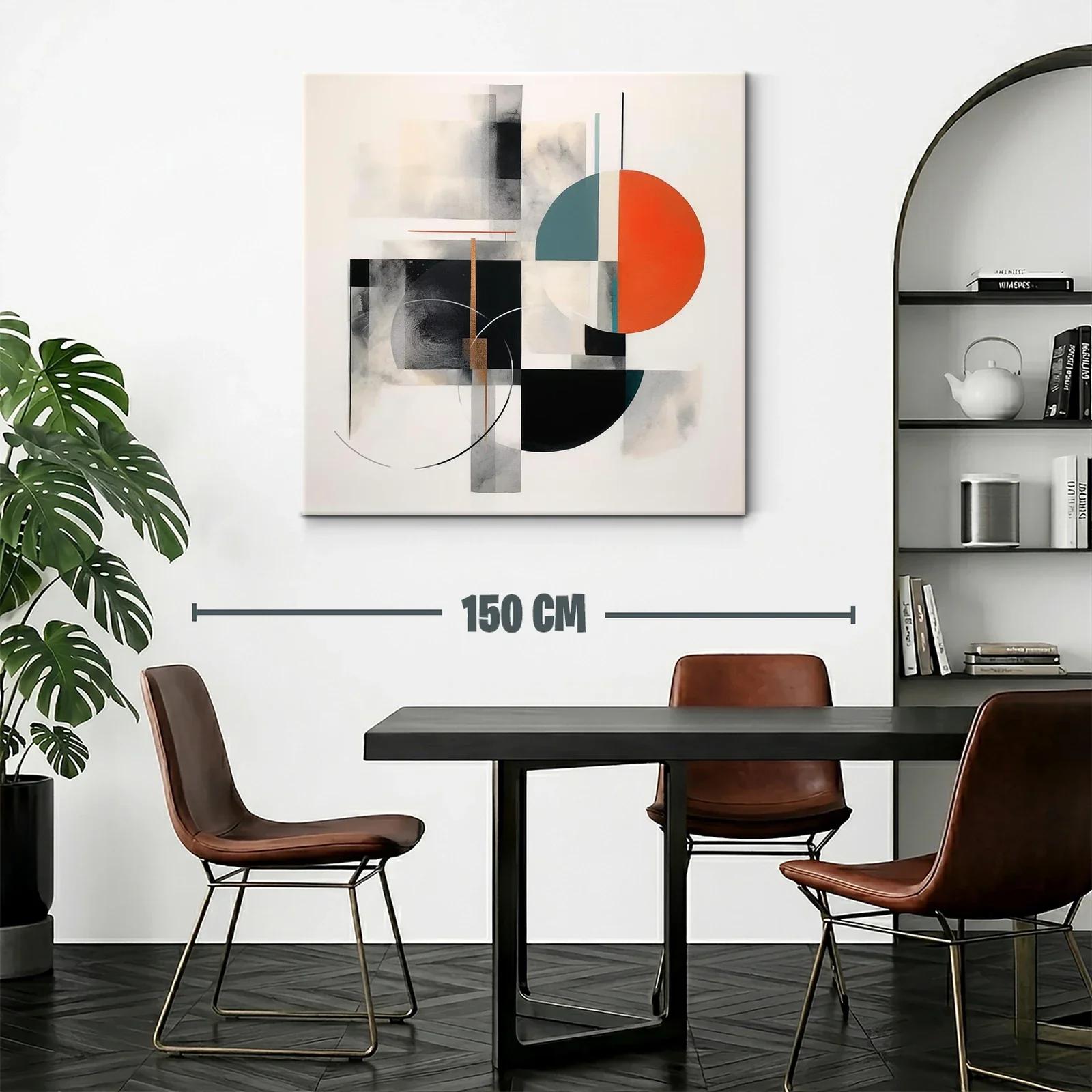 Composición geométrica con círculos y líneas abstractas — miniatura 2