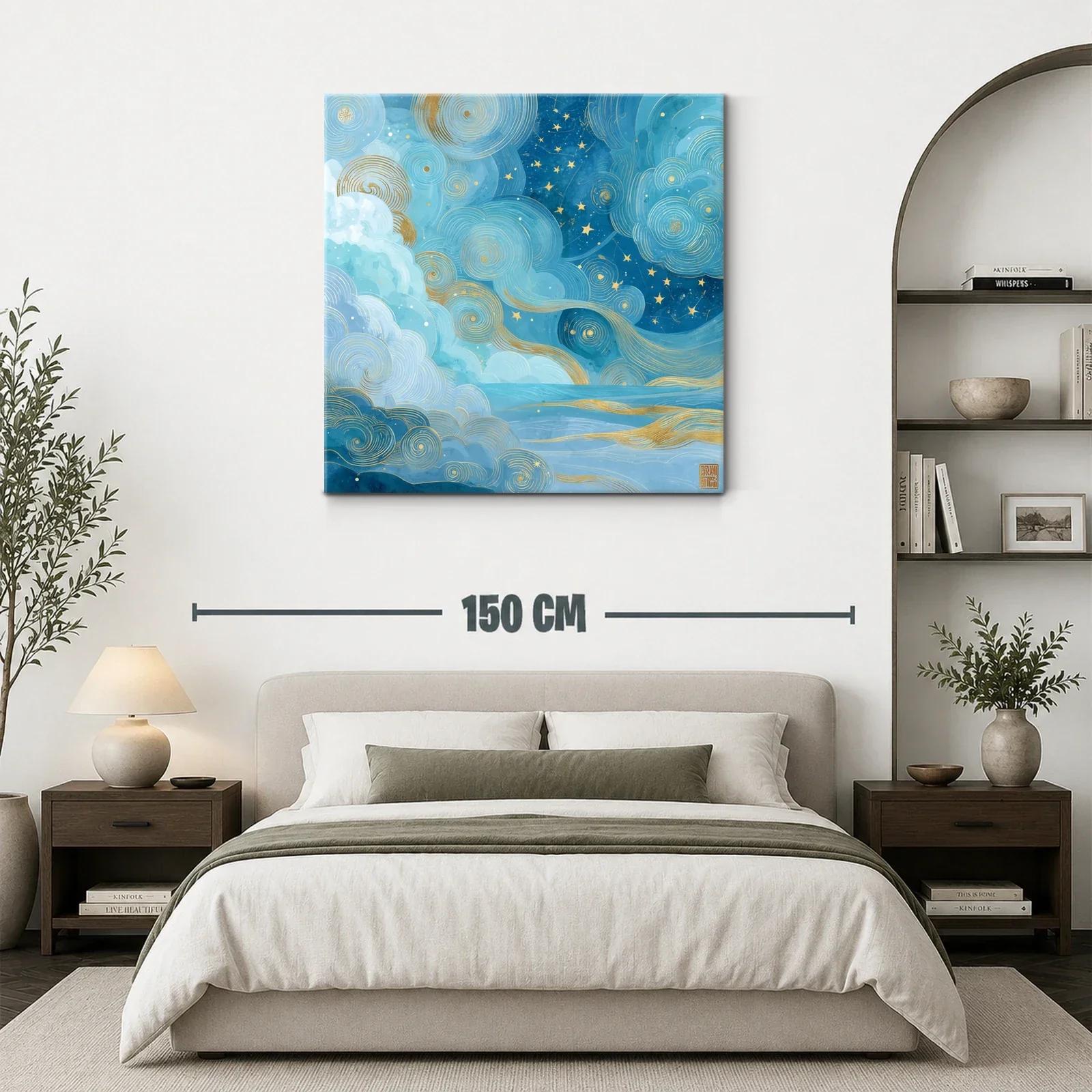 Encanto celestial en tonos azules con detalles dorados — miniatura 3