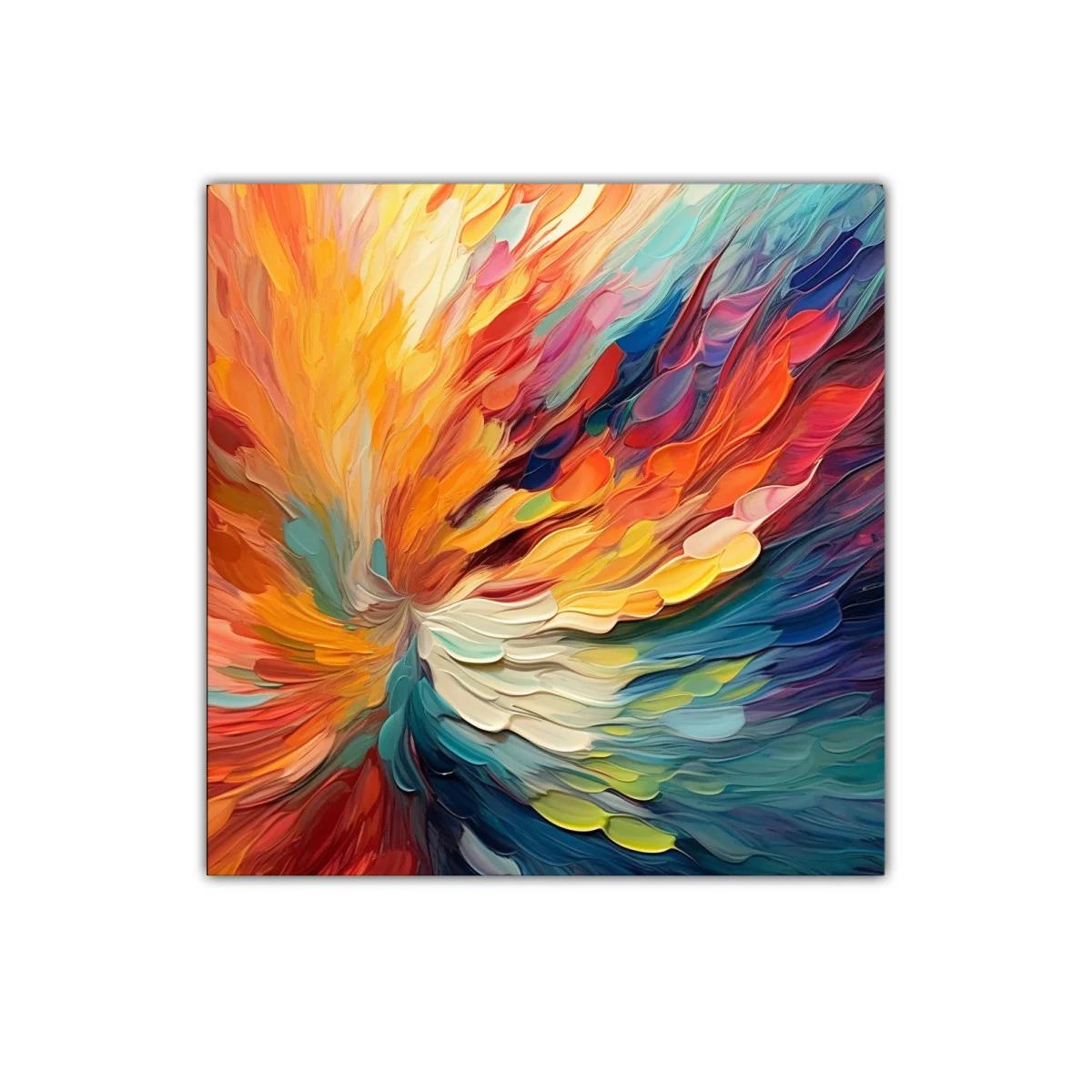 Estallido de colores vibrantes en composición abstracta dinámica