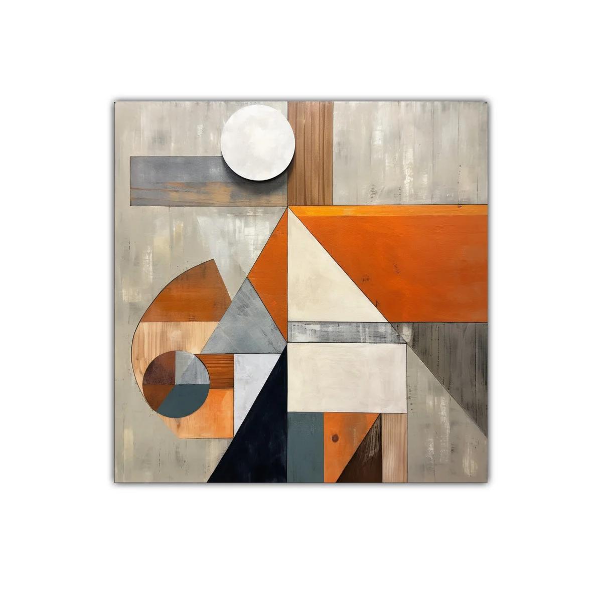 Composición geométrica en tonos cálidos y neutros — imagen principal