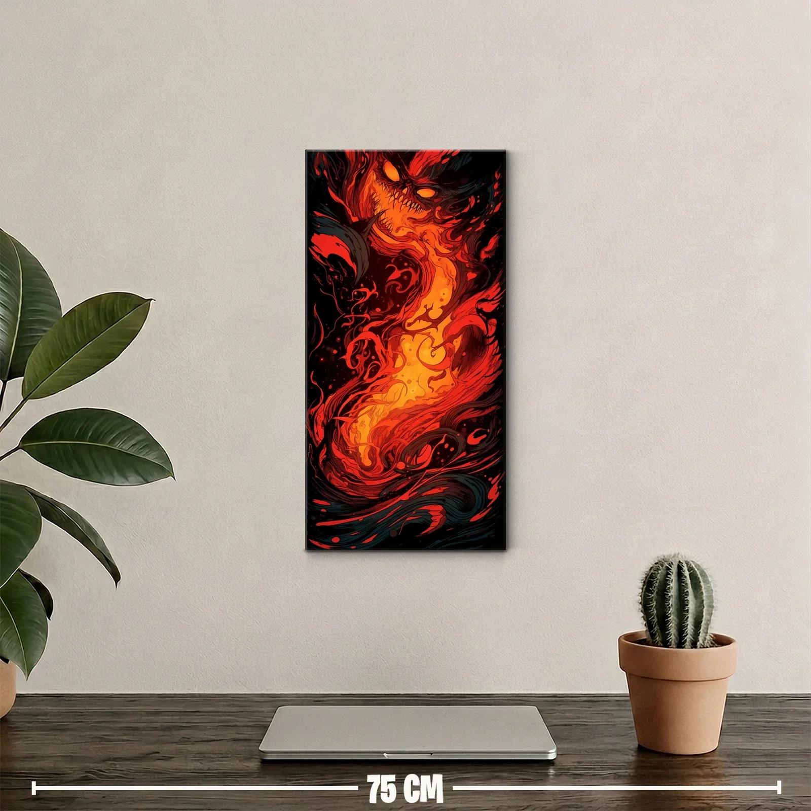 Cuadro fénix de fuego entre llamas y humo — miniatura 2