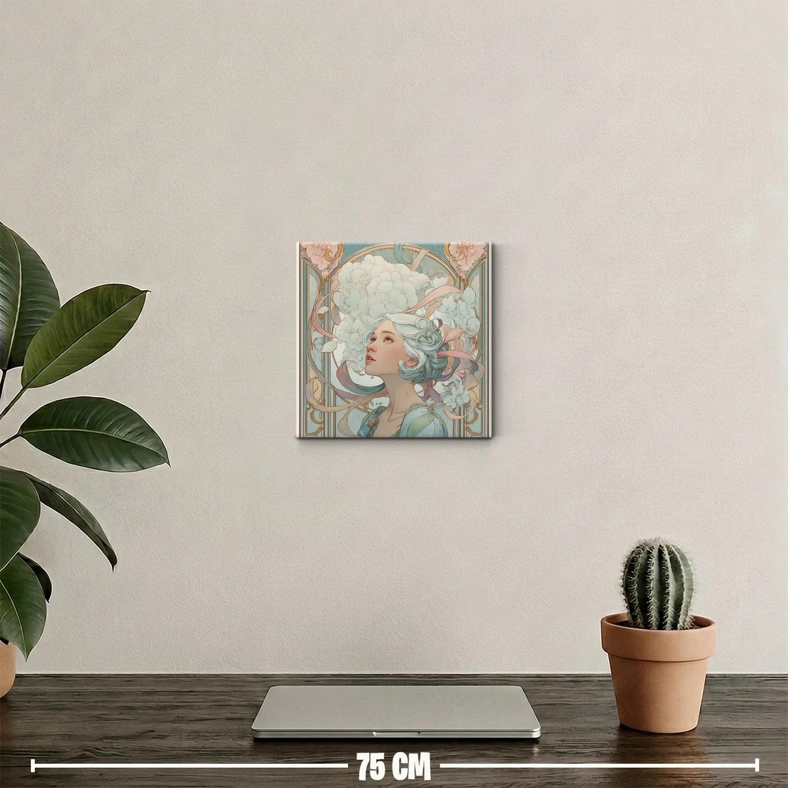 Retrato femenino con flores y tonalidades pastel sofisticadas — miniatura 2