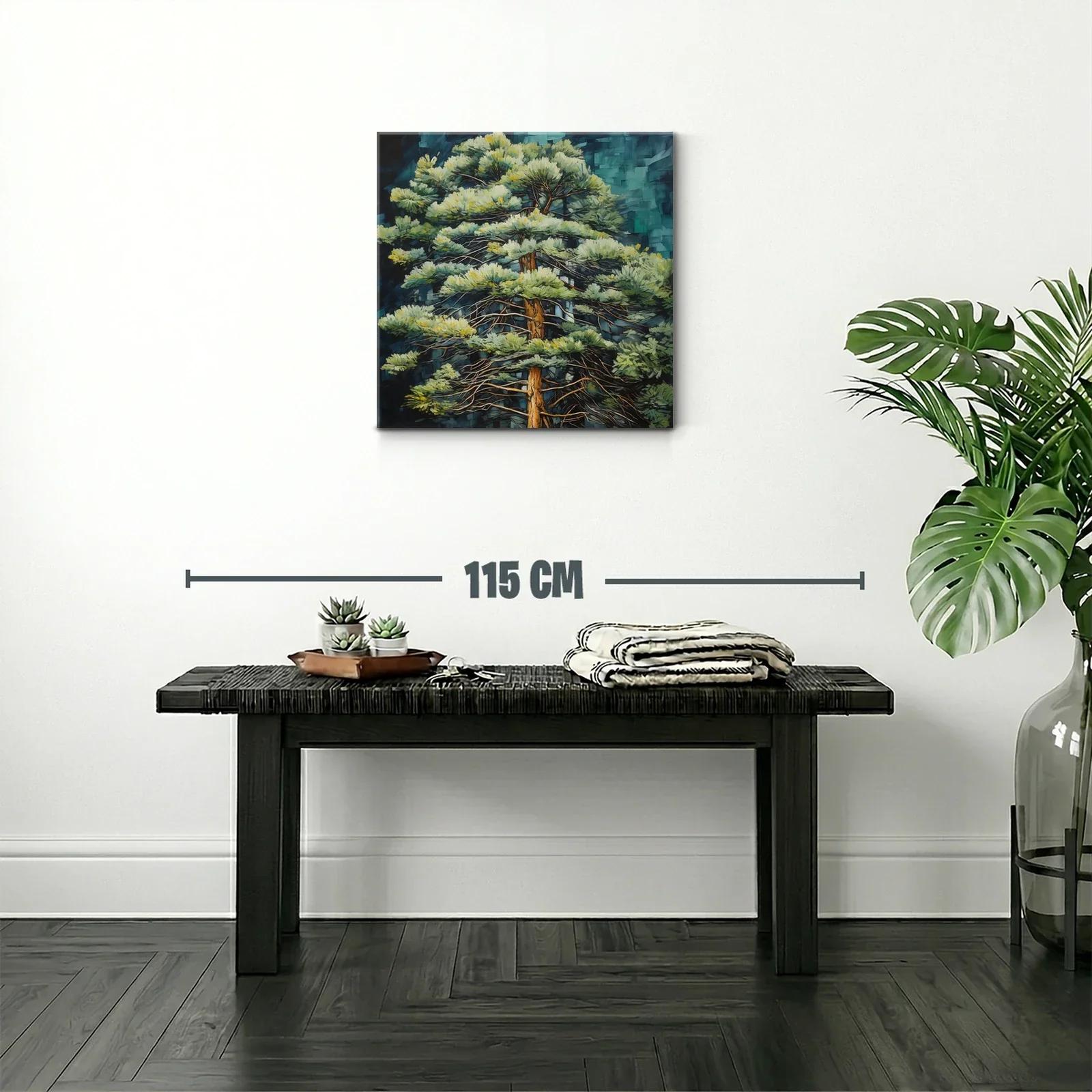 Nombre Sereno de un Árbol en Verde y Azul Profundo — miniatura 2