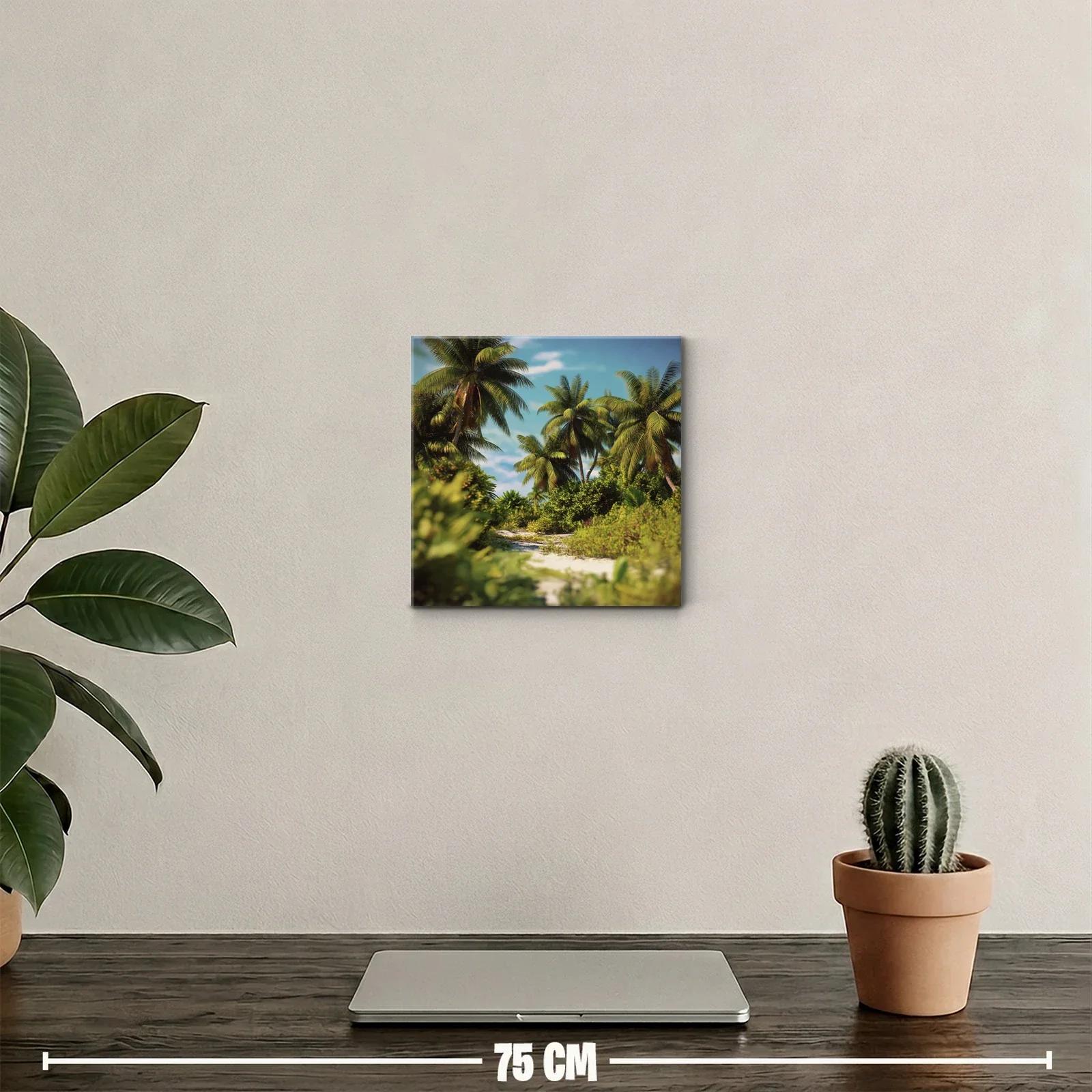 Paisaje tropical con palmeras y vegetación exuberante — miniatura 2