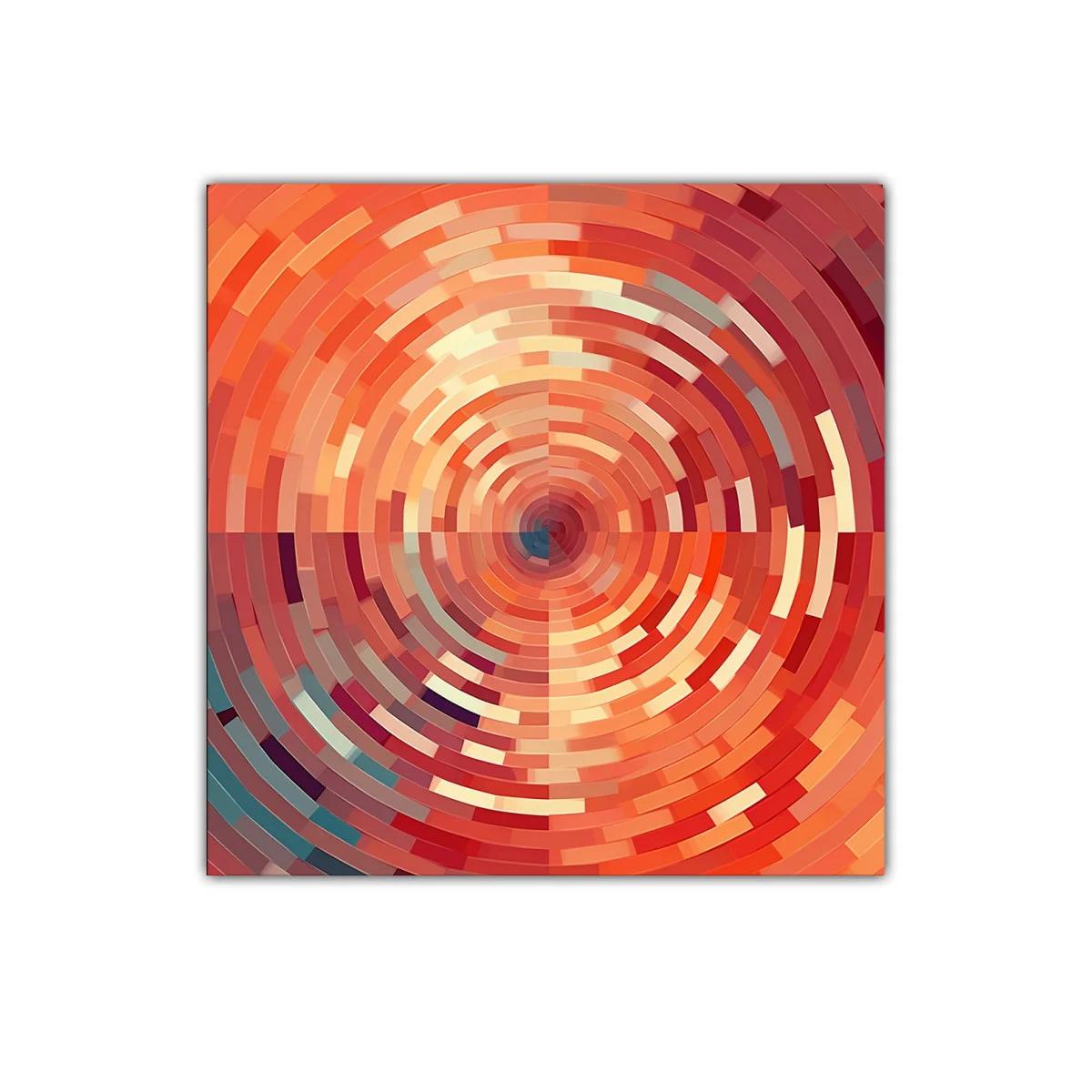 Composición circular con tonos cálidos y vibrantes — imagen principal