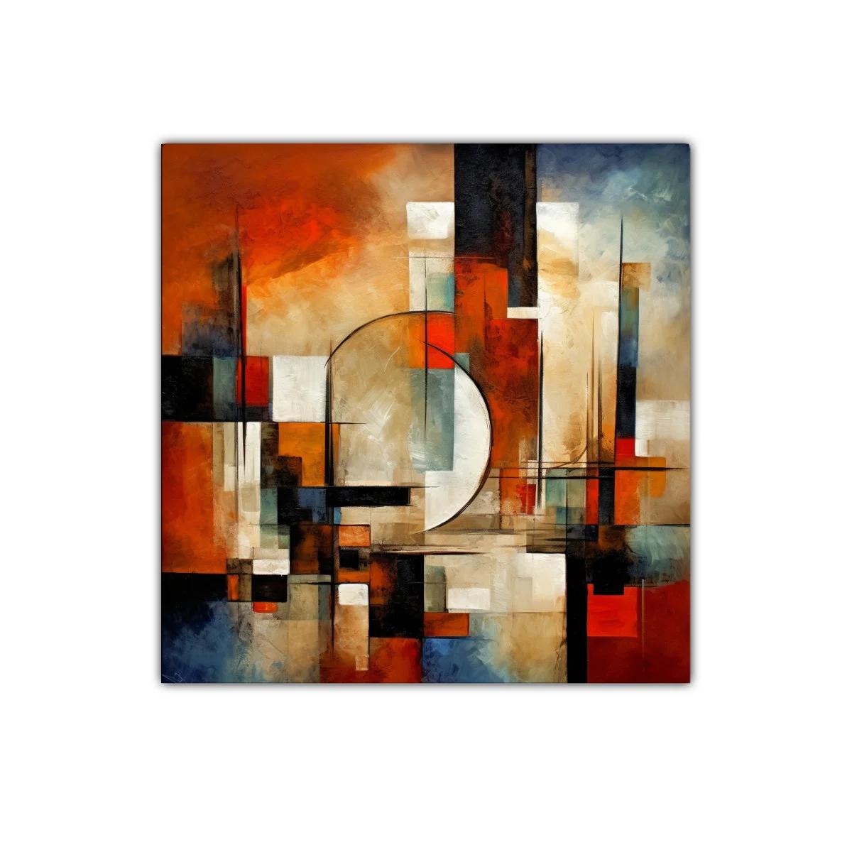 Composición abstracta con tonos cálidos y geométricos — imagen principal