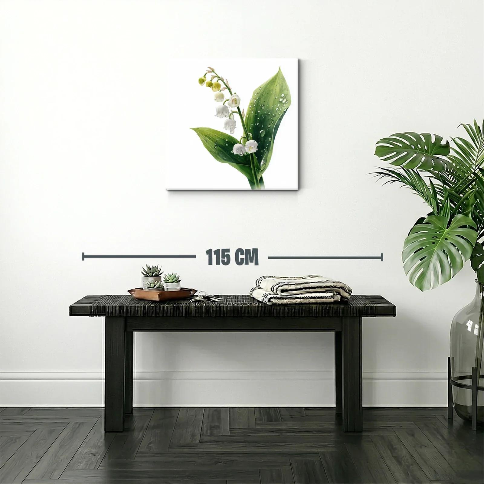 Elegancia natural de lirios de los valles con gotas de agua — miniatura 2