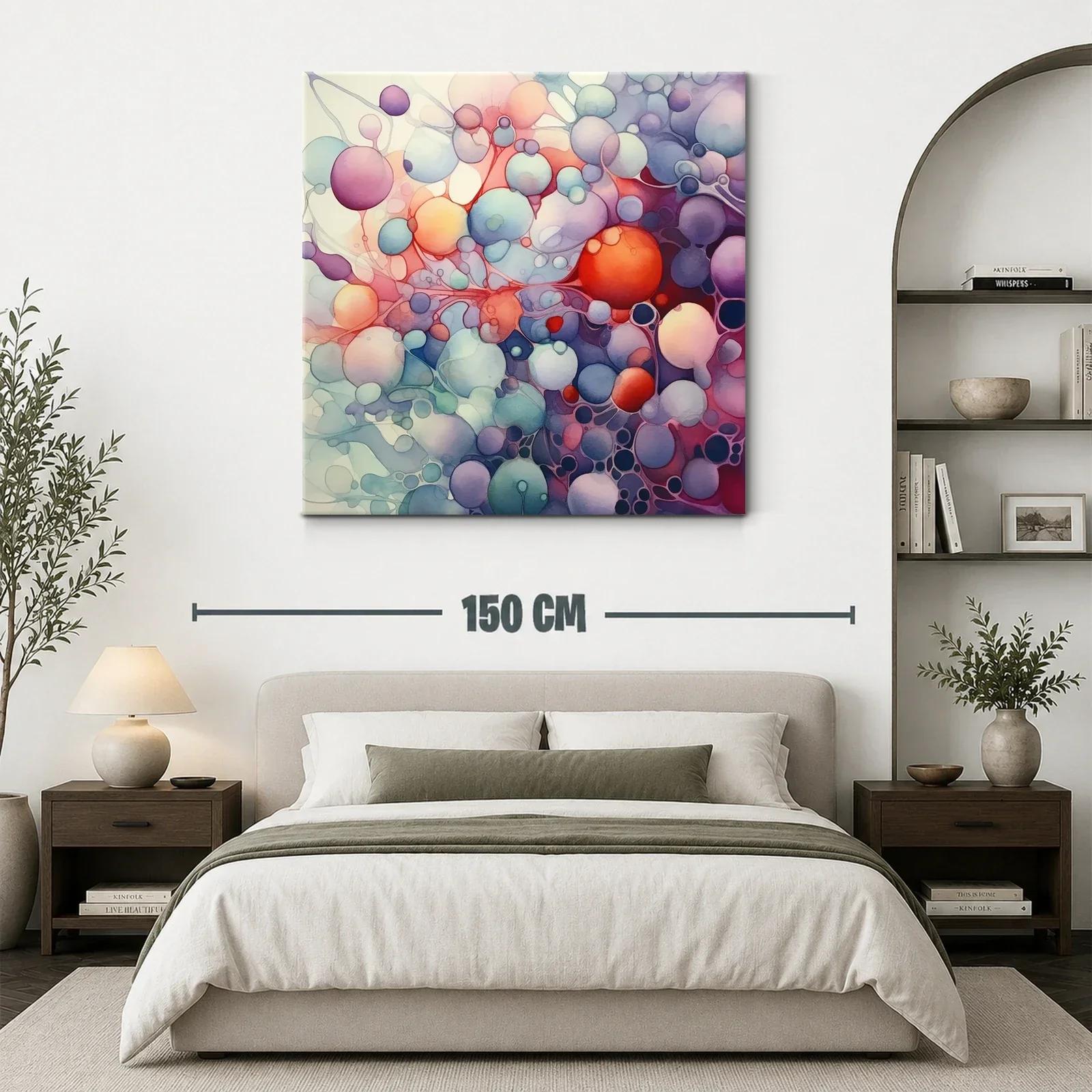 Composición abstracta con burbujas en tonos pastel y vivos — miniatura 3
