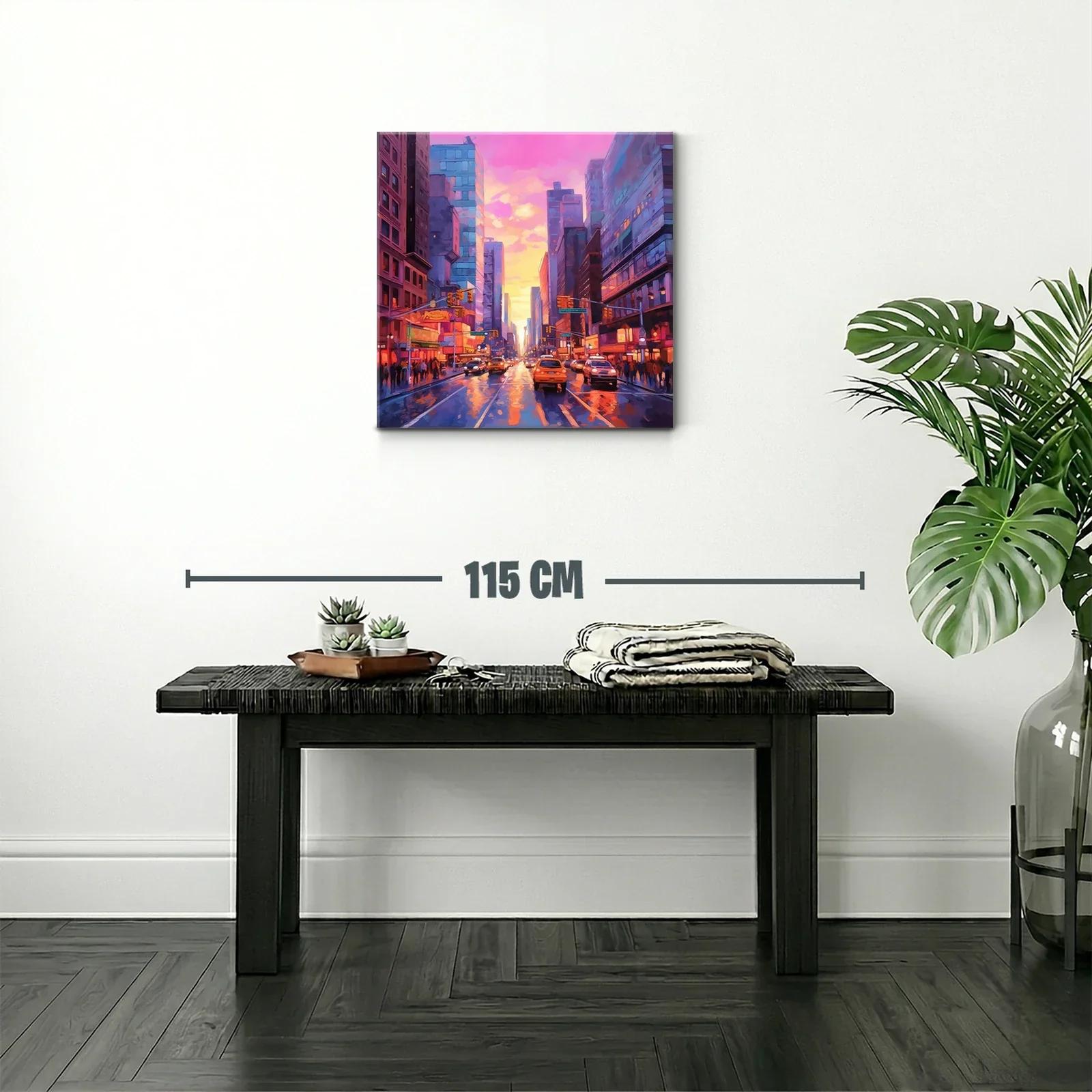 Atardecer urbano lleno de luz y movimiento vibrante — miniatura 2