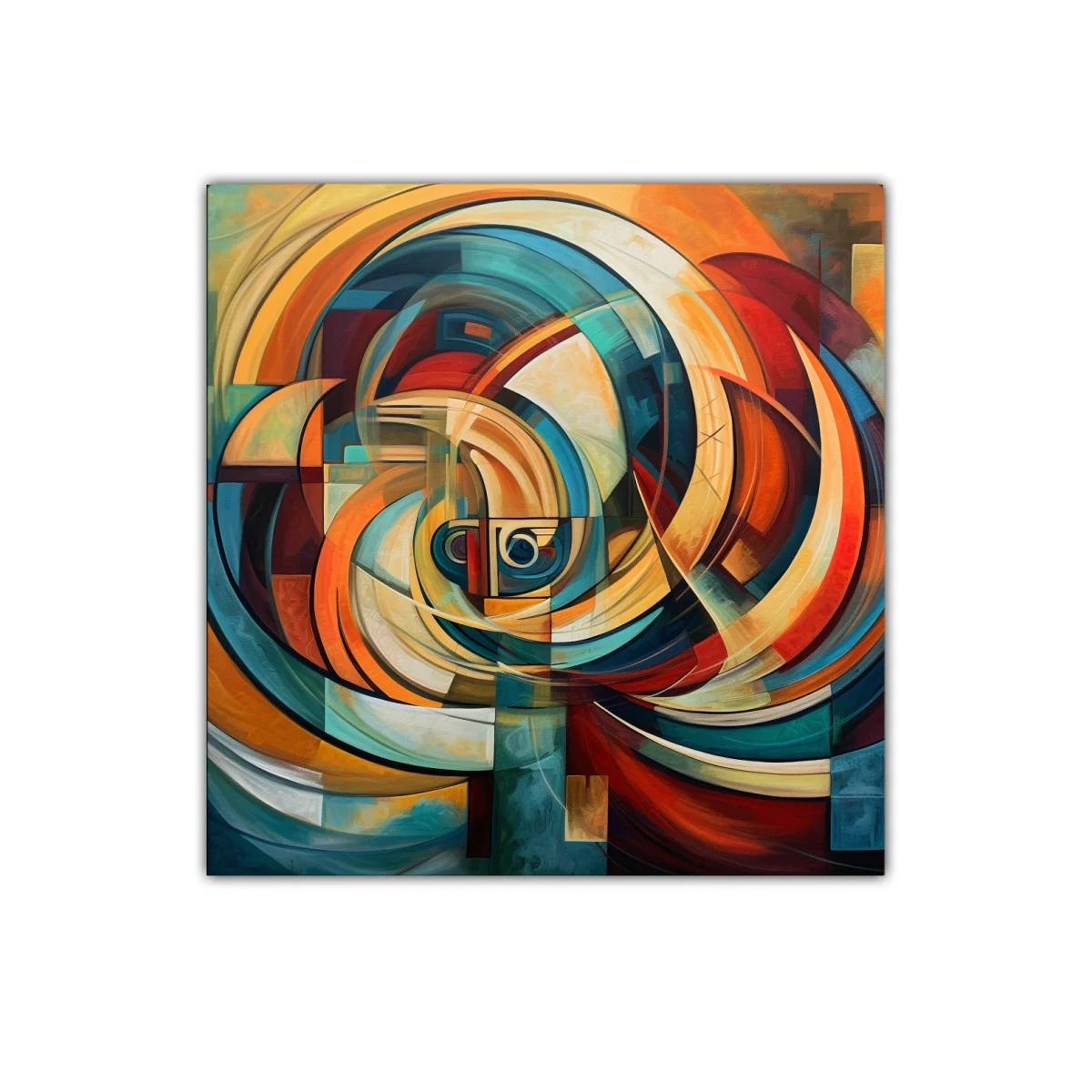 Composición abstracta con círculos y colores vibrantes — imagen principal