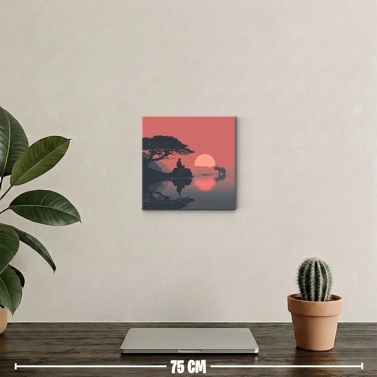 Meditación al atardecer en calma africana — miniatura 2