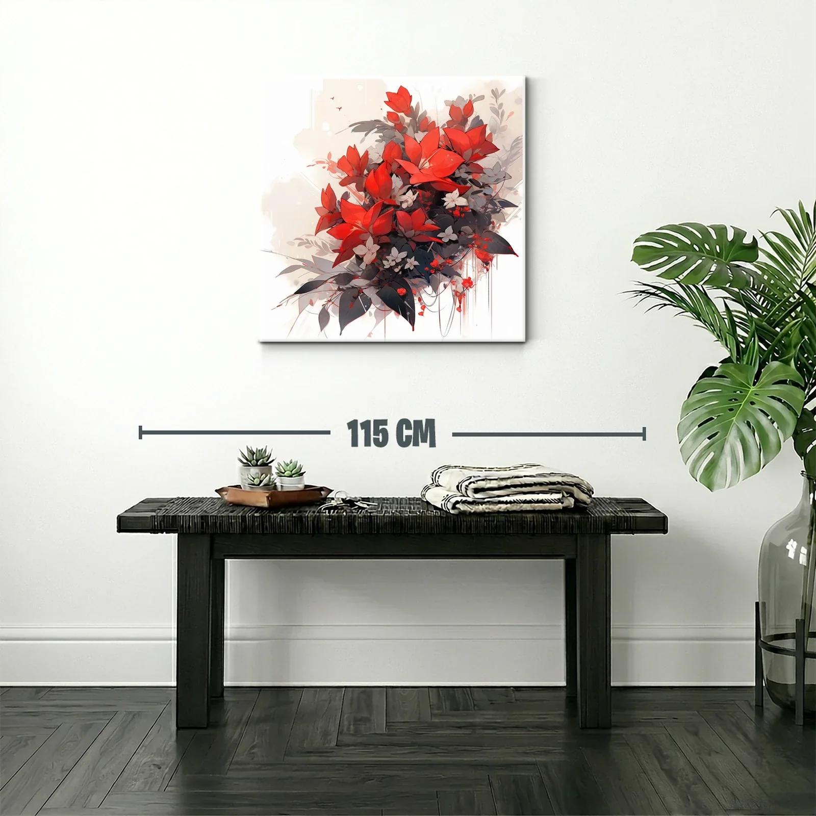 Ramo vibrante de flores rojas con toque moderno — miniatura 2