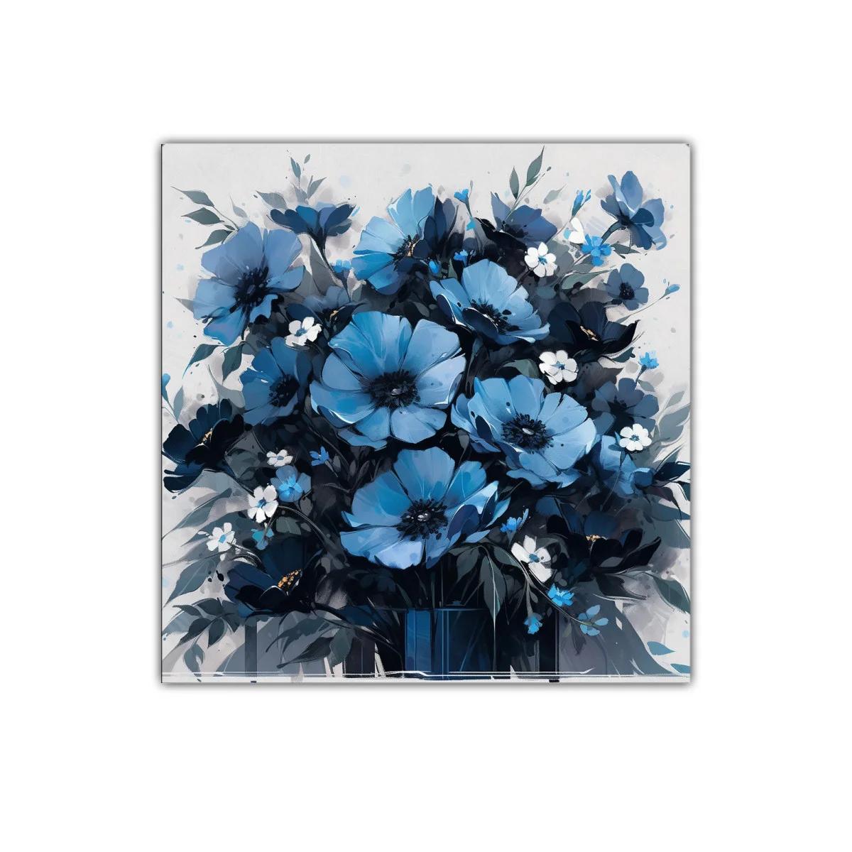 Ramo de flores en tonos azules con toque elegante — imagen principal