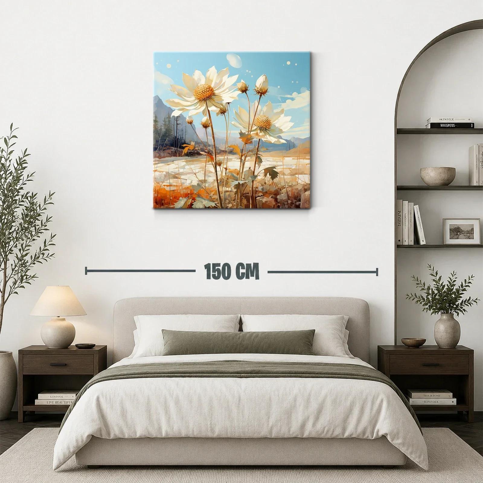 Flores luminosas en paisaje natural sereno — miniatura 3
