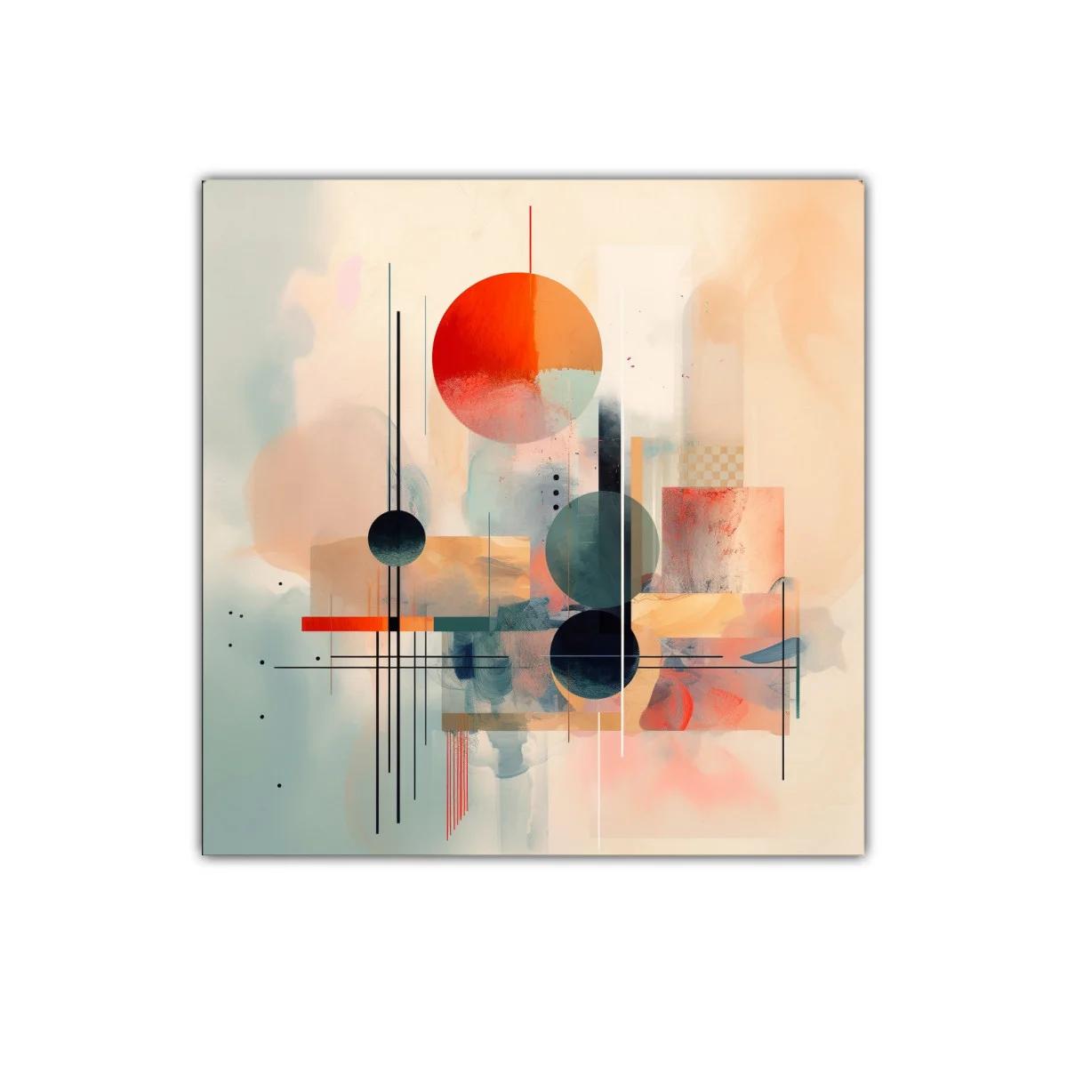 Composición abstracta con formas geométricas y tonos cálidos — imagen principal