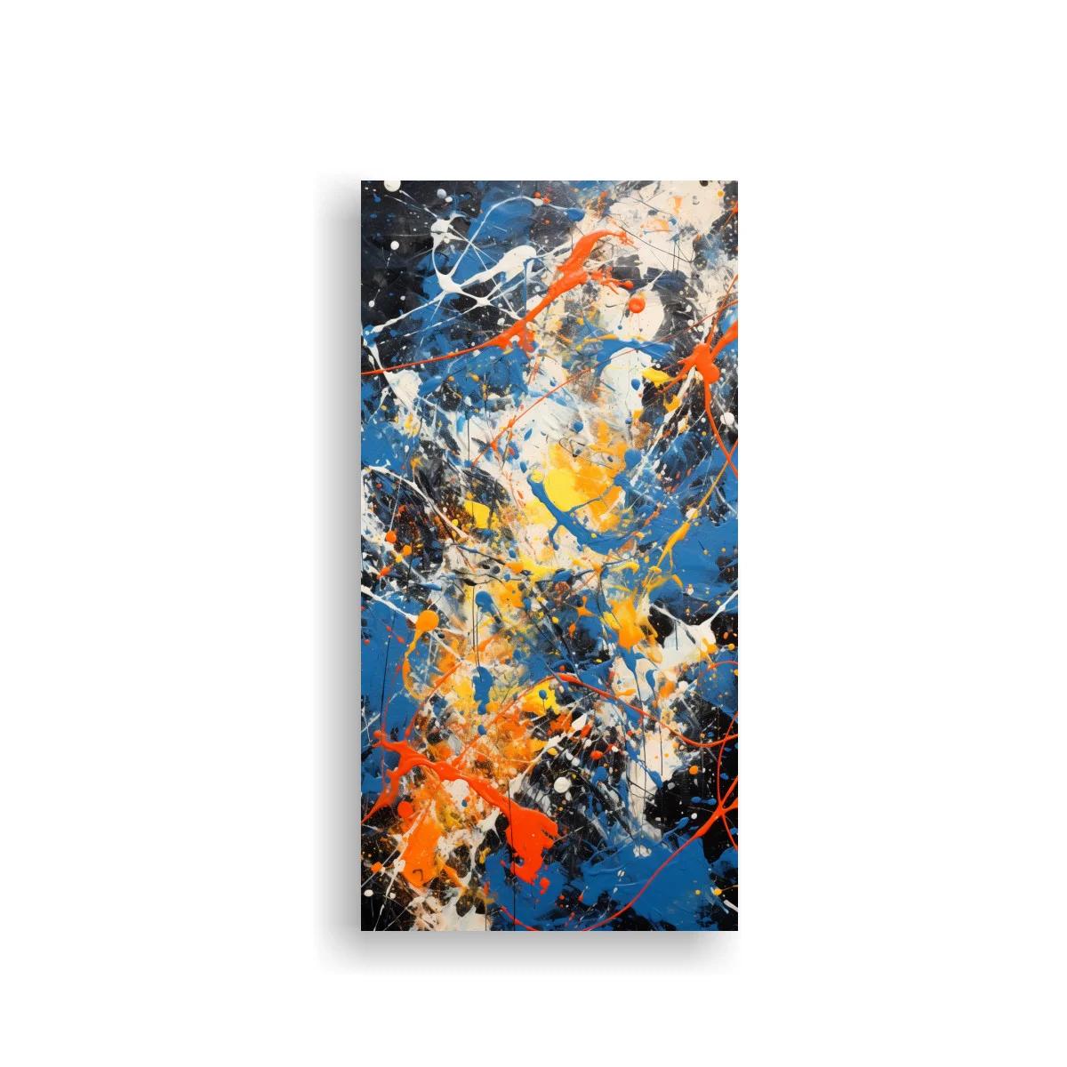 Cuadro salpicaduras abstractas de pintura con contraste oscuro