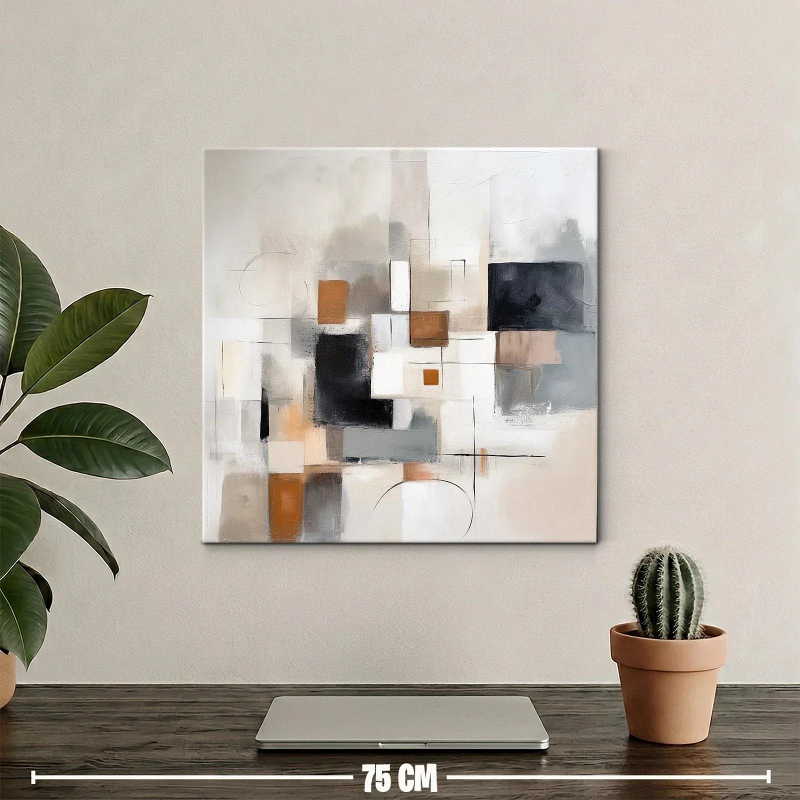Composición abstracta en tonos tierra y neutros — miniatura 2